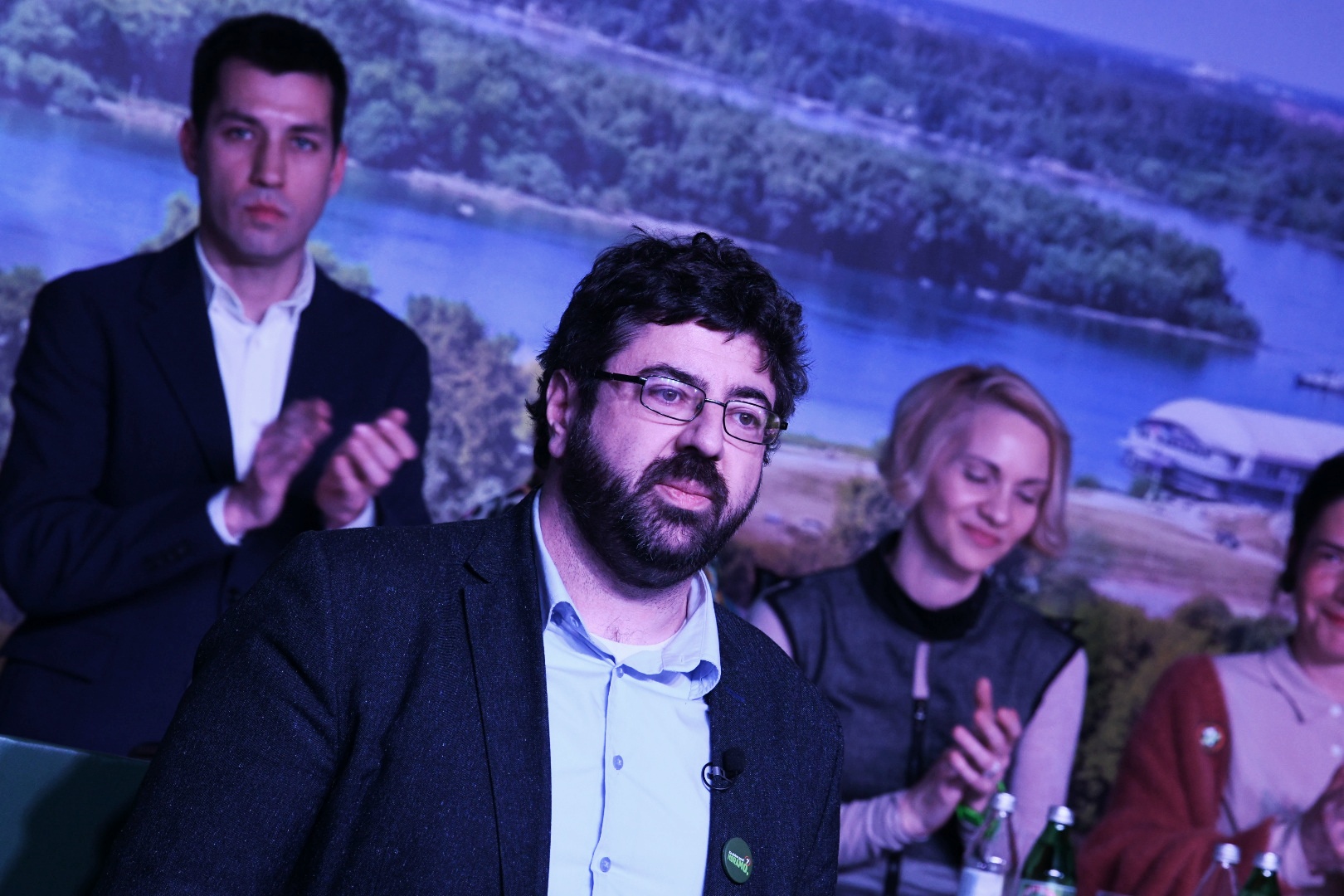 Beograd 11.03.2022 Koalicija Moramo, predizborna kampanja, tribina Foto: Vesna Lalić/Nova.rs