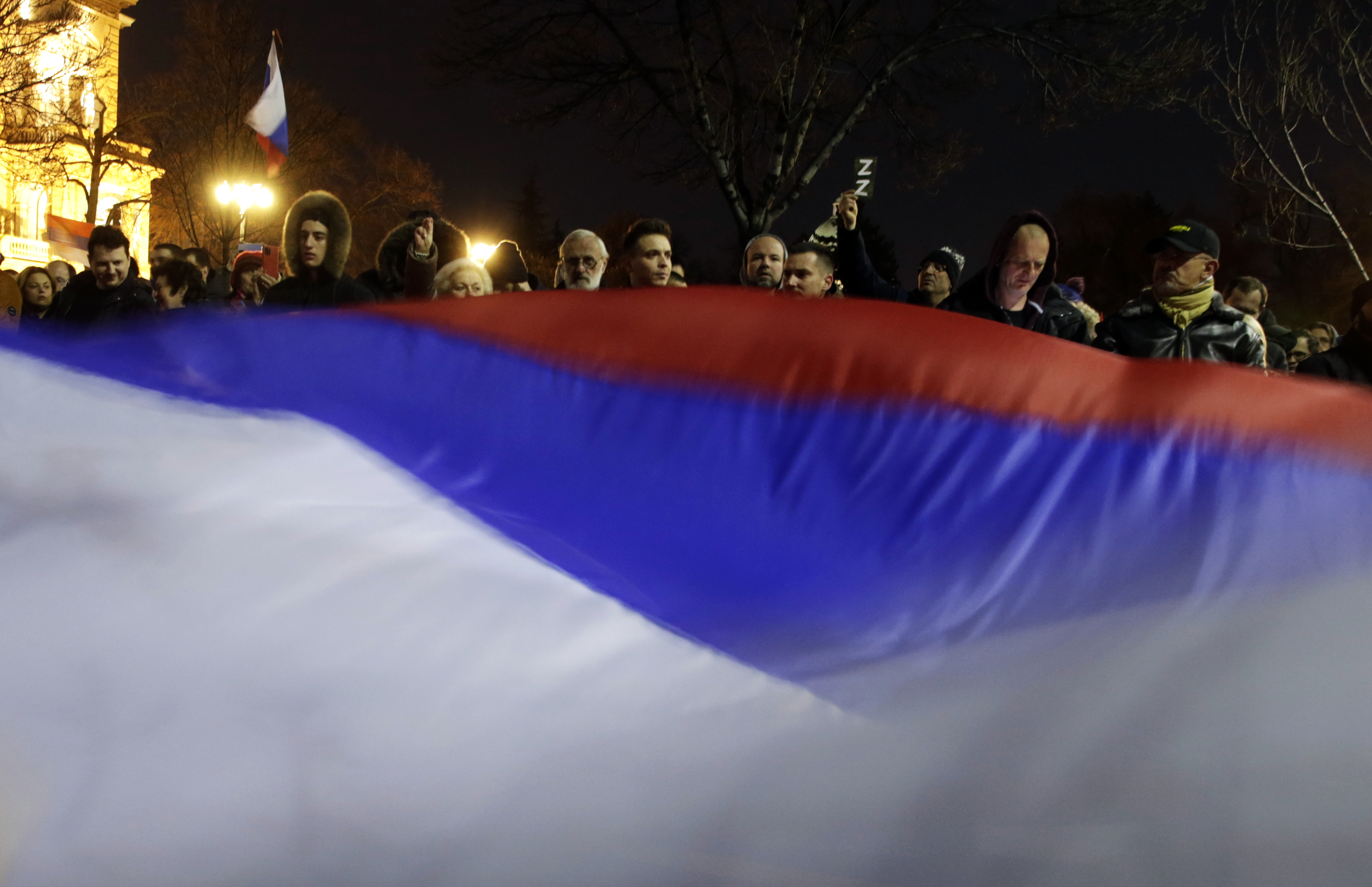 Pro-Russian protest in Belgrade