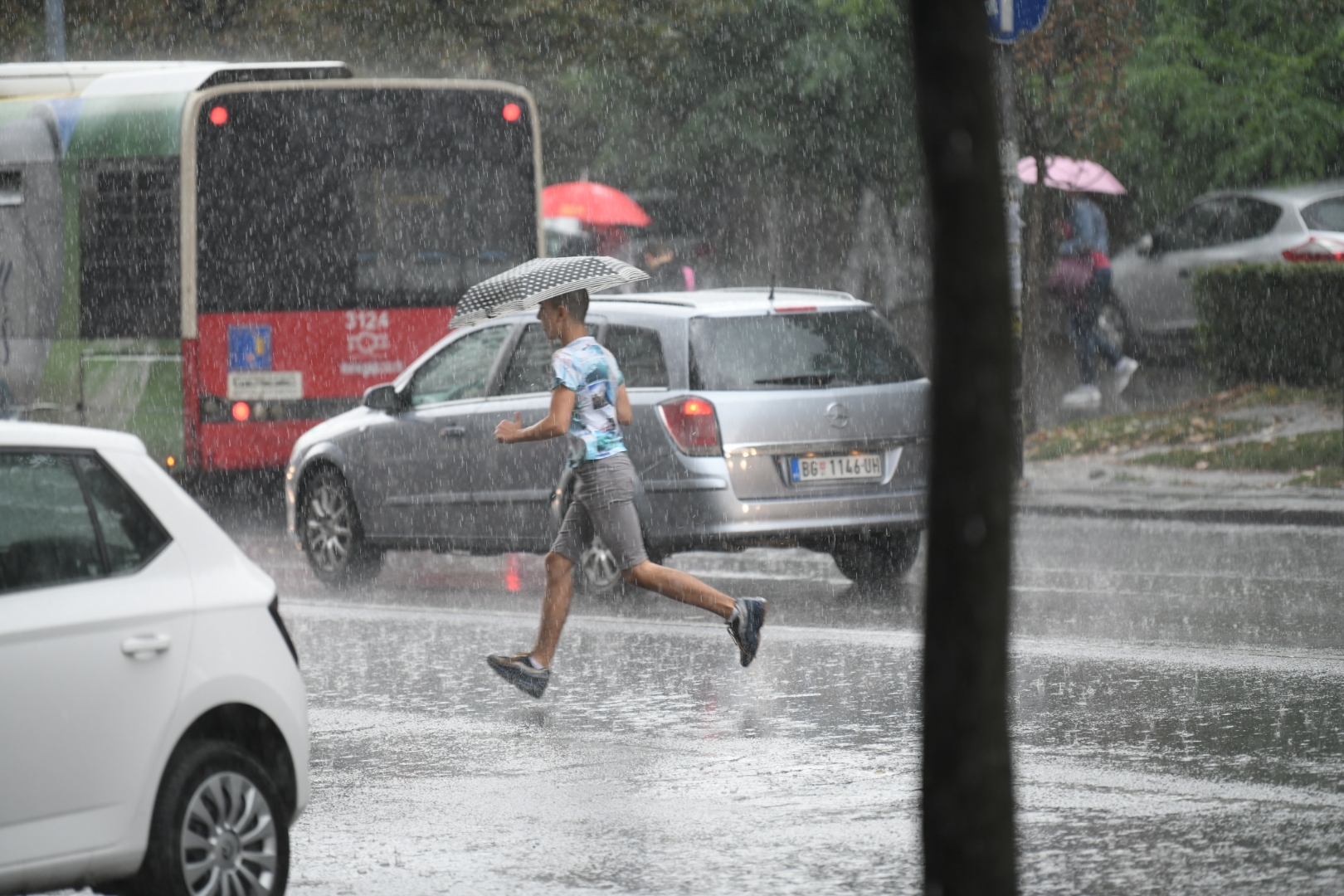 Beograd 28.09.2020. Kisa, nevreme, oluja, jesen