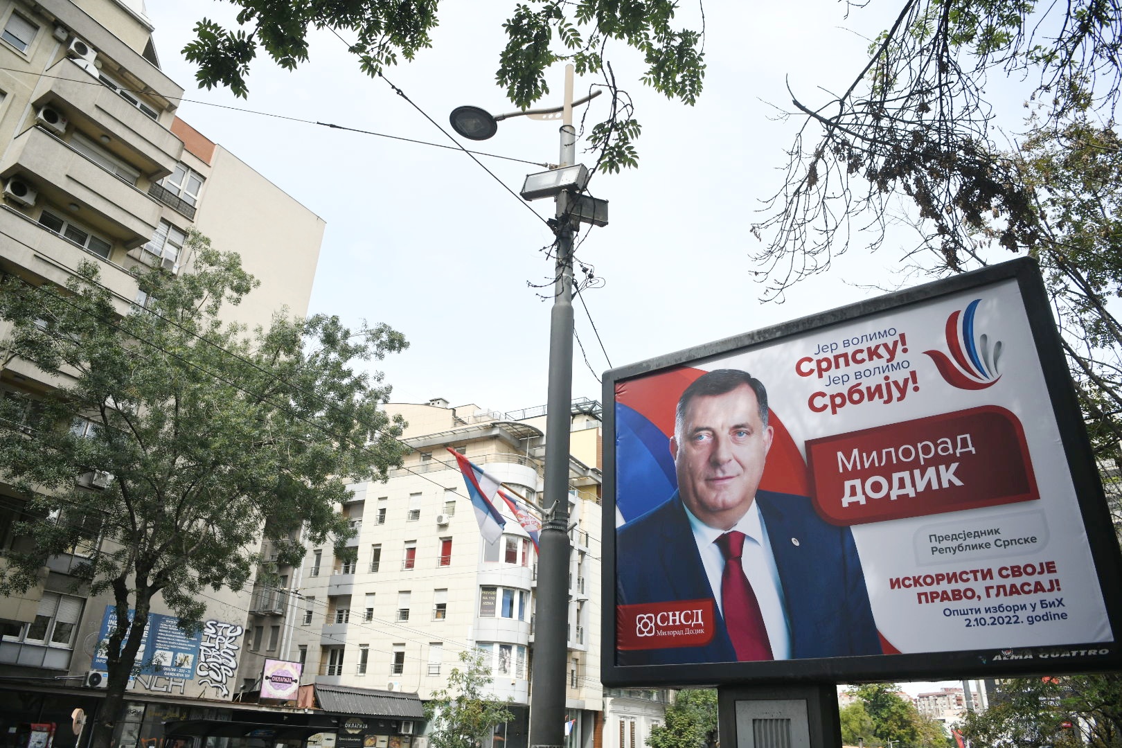 Beograd 19.09.2022. Bilbord Milorada Dodika u Beogradu, Milorad Dodik, bilbord, plakat Foto: Vesna Lalić/Nova.rs