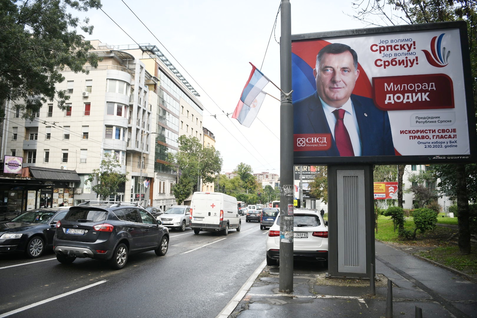 Beograd 19.09.2022. Bilbord Milorada Dodika u Beogradu, Milorad Dodik, bilbord, plakat Foto: Vesna Lalić/Nova.rs