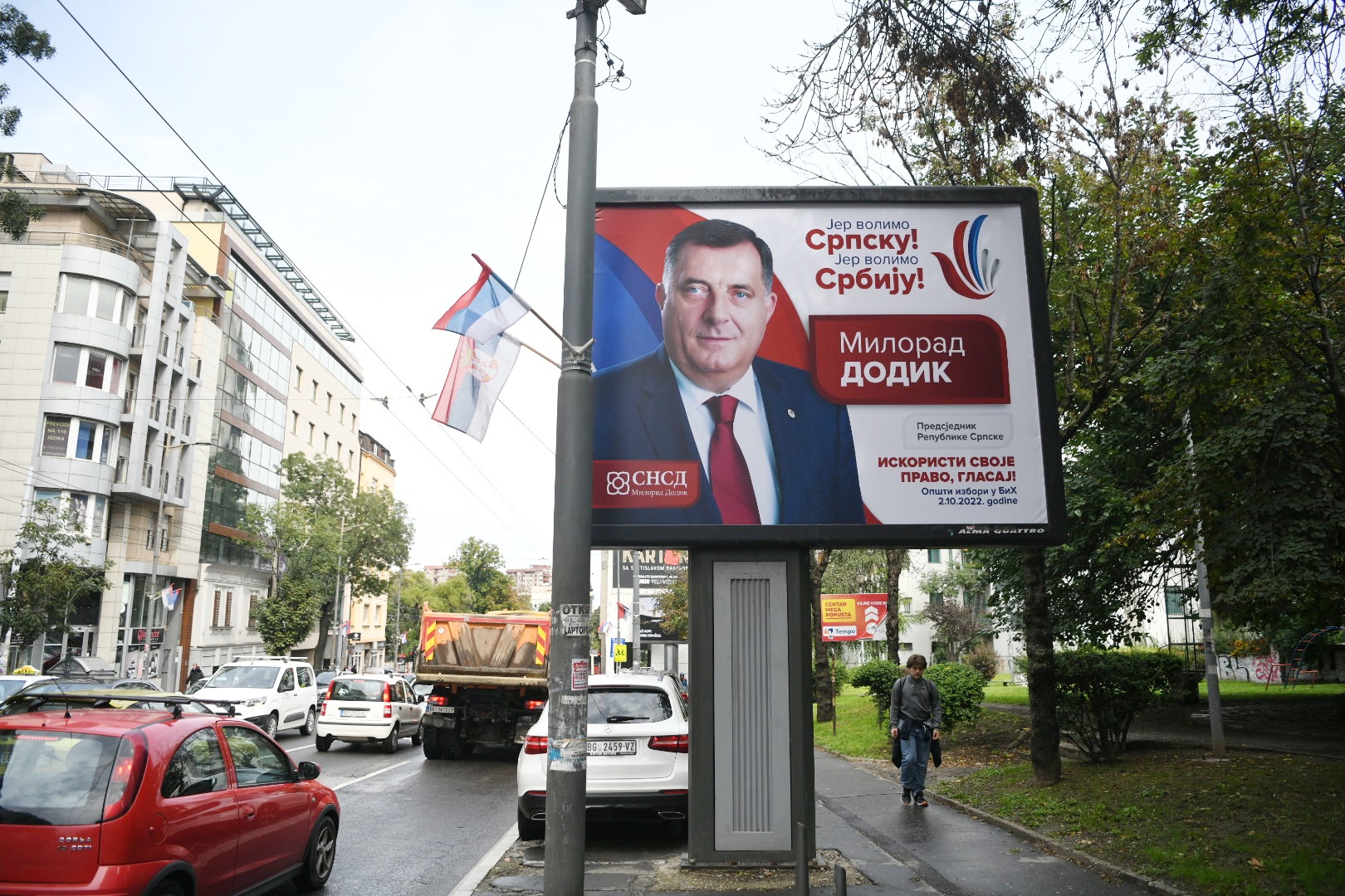 Beograd 19.09.2022. Bilbord Milorada Dodika u Beogradu, Milorad Dodik, bilbord, plakat Foto: Vesna Lalić/Nova.rs
