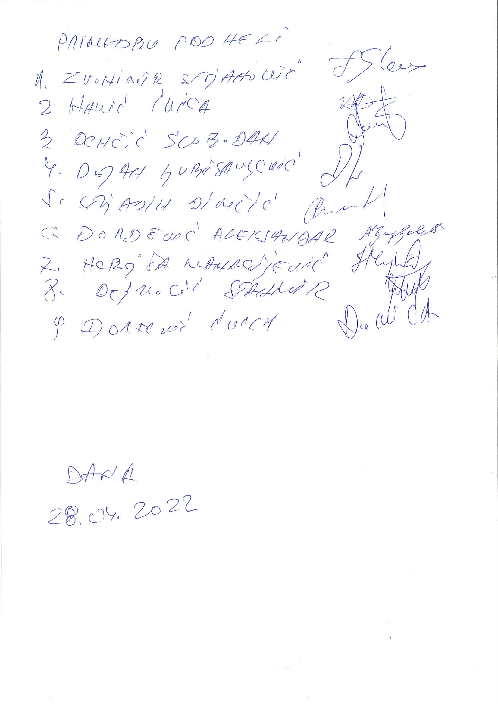 Zapisnik o radu biračkog odbora na sprovođenju glasanja za izbor narodnih poslanika, dokument, rik.