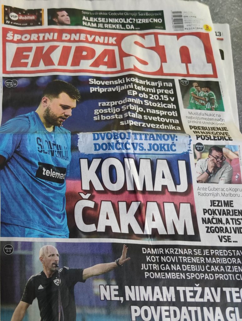 Slovenija Srbija košarka novine prijateljska utakmica