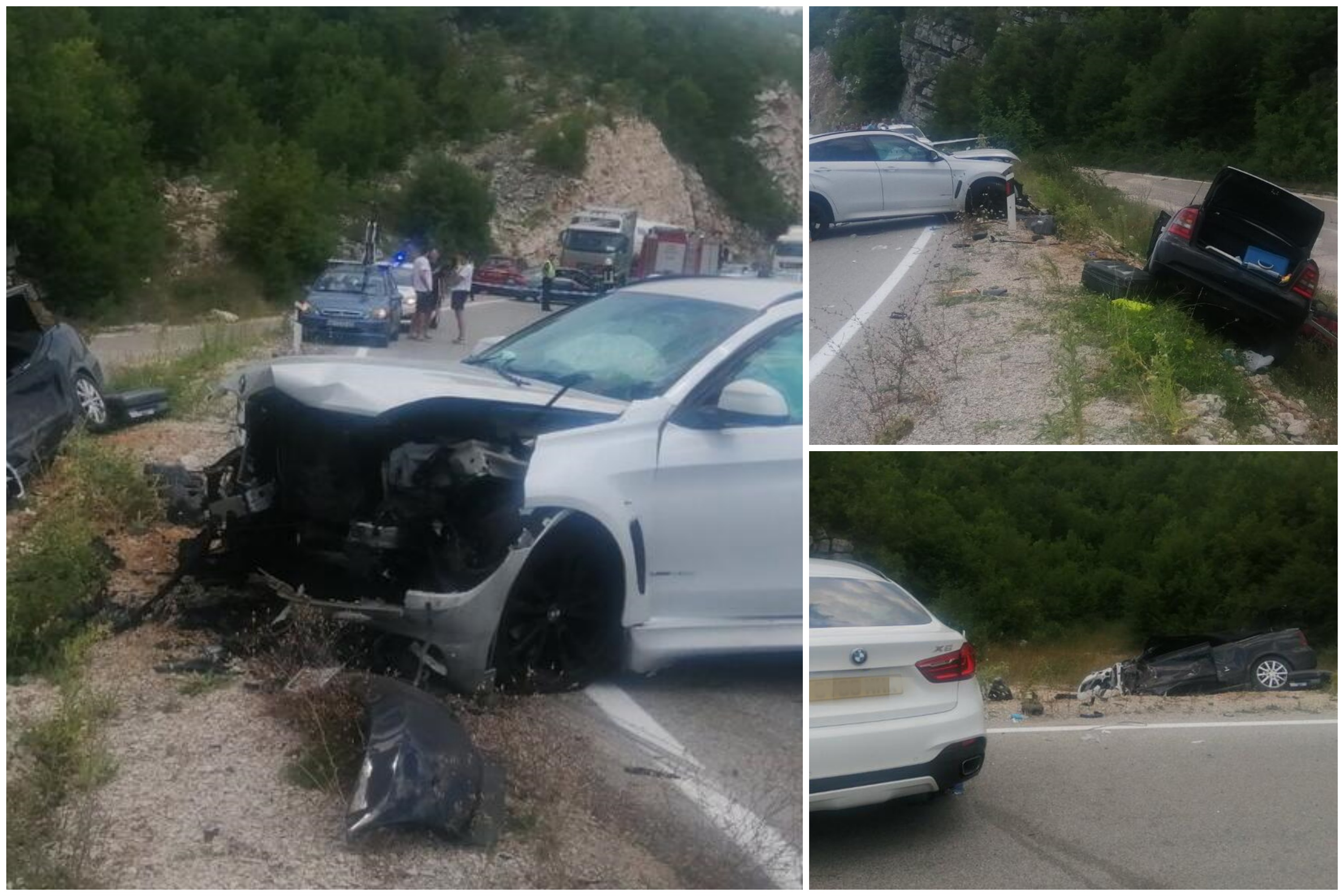 Crna Gora, 23.07.2022. Nikšić Vilusi, put, saobraćajna nesreća, sudar, hronika Foto: Vijesti.me/Služba zaštite i spašavanja Nikšić