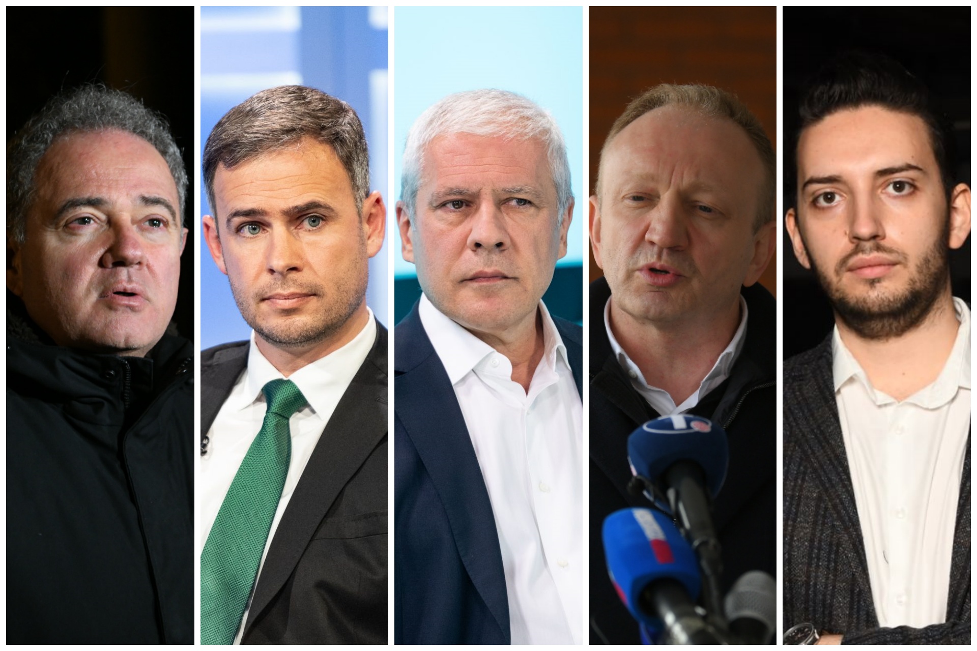 Pavle Grbović, Zoran Lutovac, Dragan Đilas, Boris Tadić, Miroslav Aleksić kombo