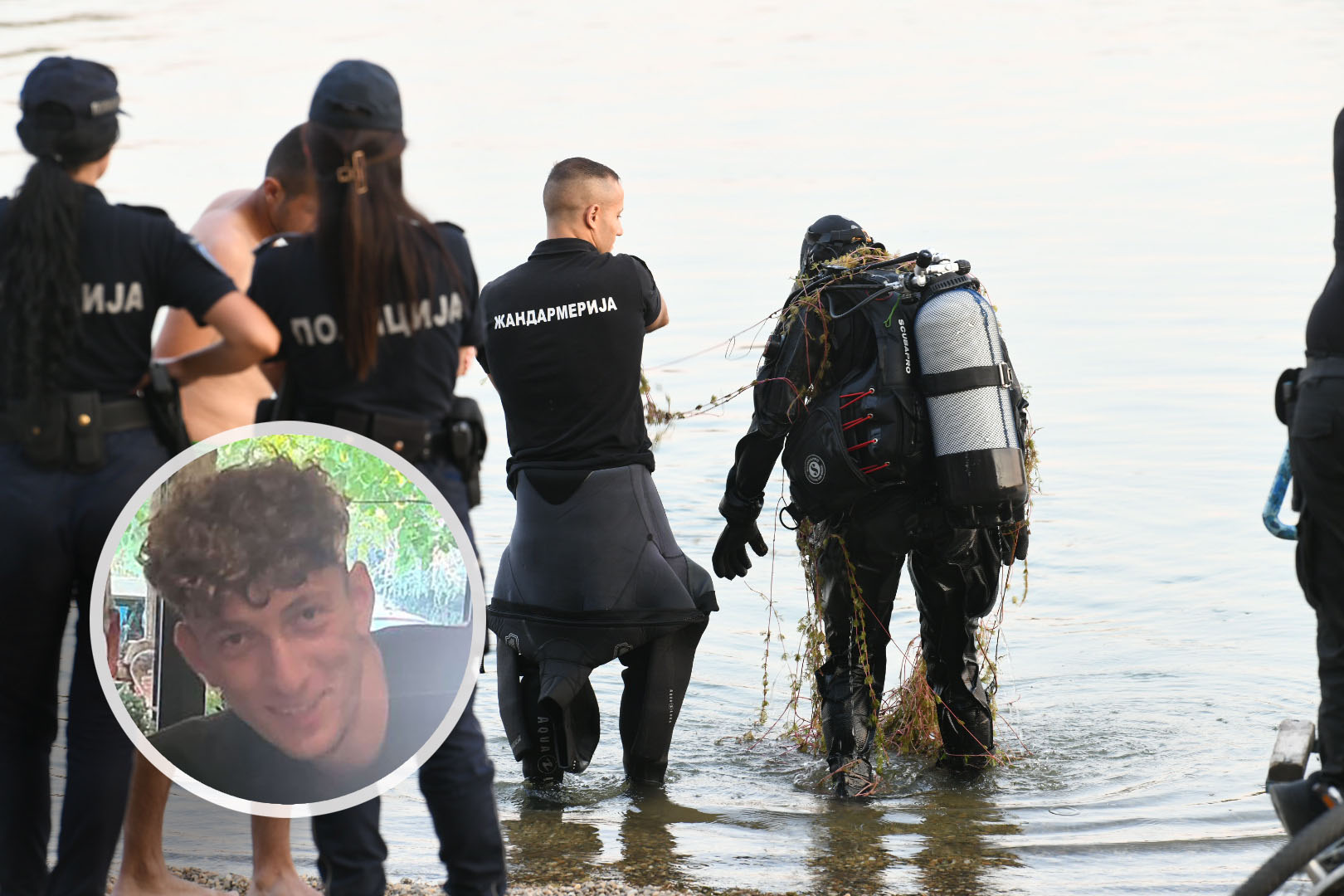 Beograd 24. jul 2022. Ada Ciganlija, potraga za mladicem koji je sa pedaline skocio u jezero i nije izronio, policija, ronioci zandarmerije, potraga Foto:Vesna Lalić/Nova.rs