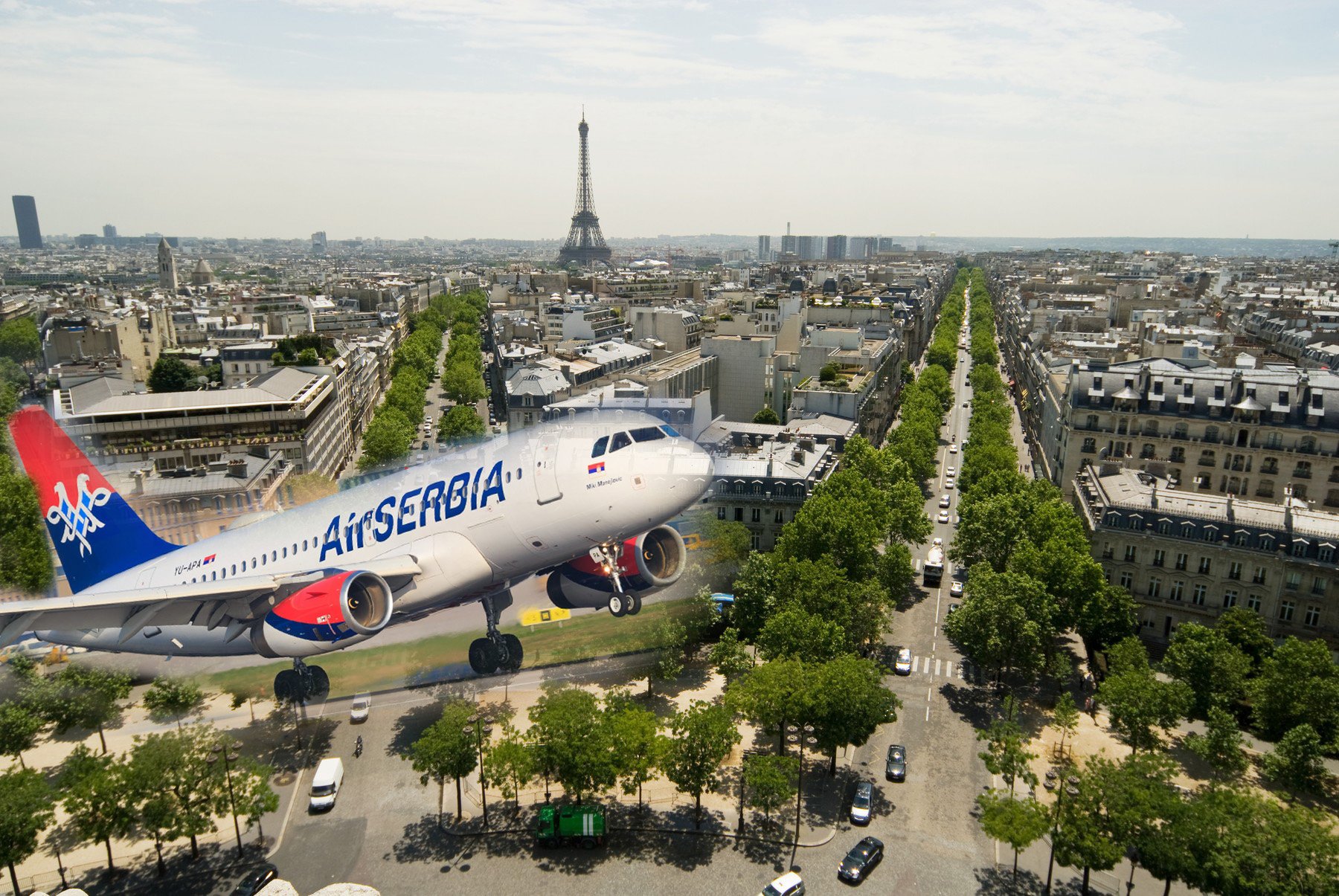 Aerial view of paris