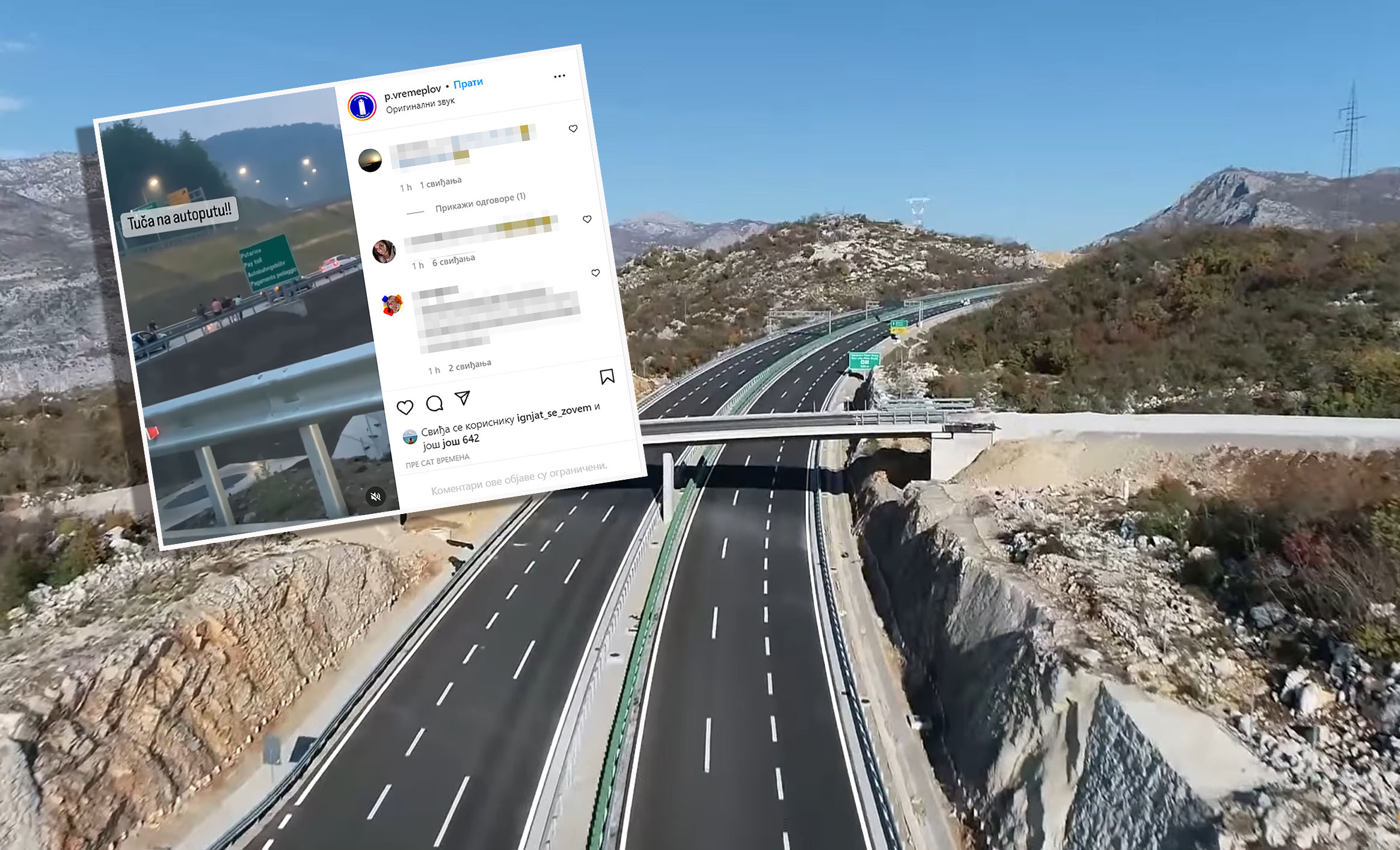 crna gora tuca autoput
