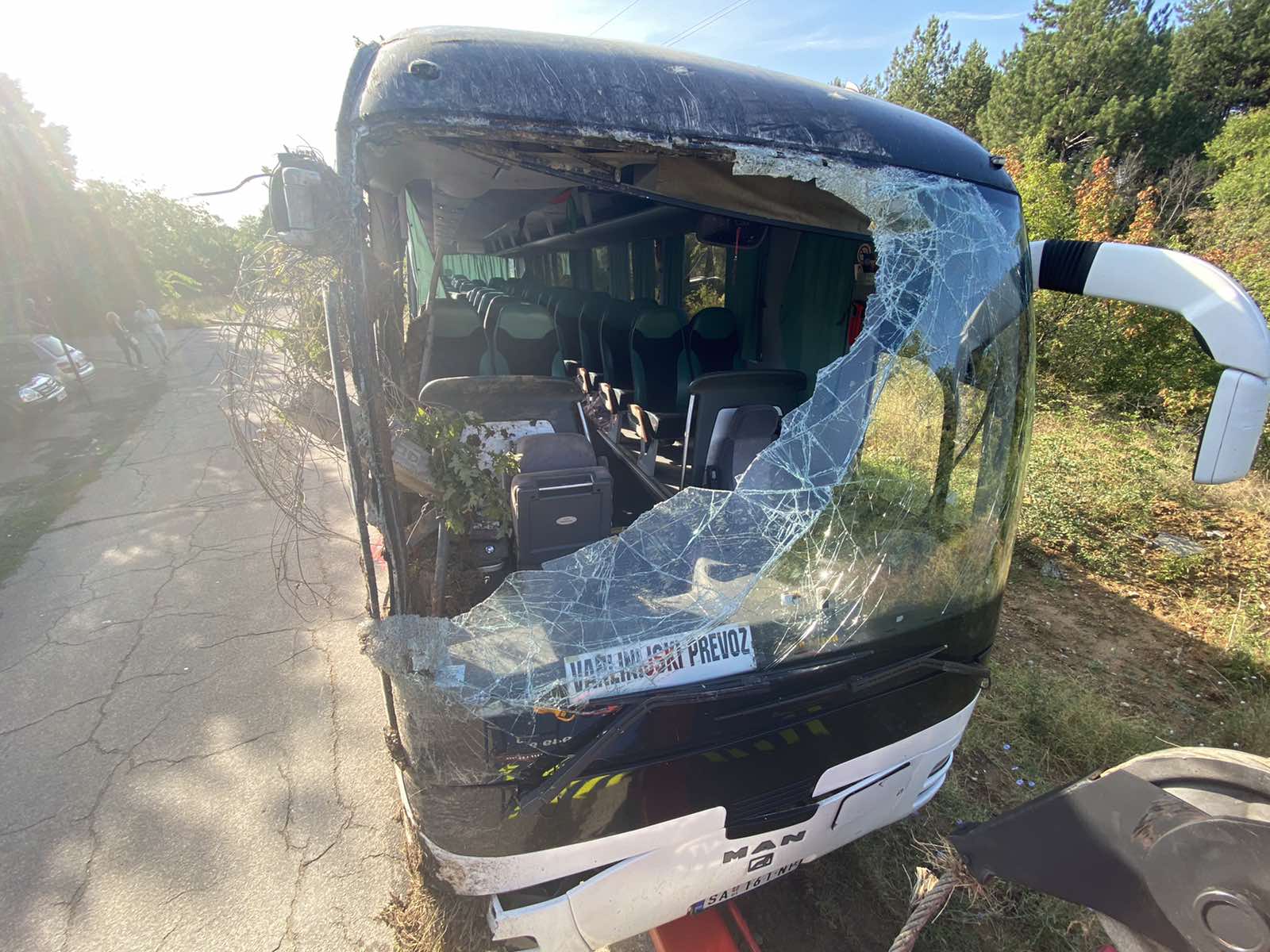 Bugarska, nesreća, autobus, prevrnuo se autobus pun dece Foto: Georgi Manev