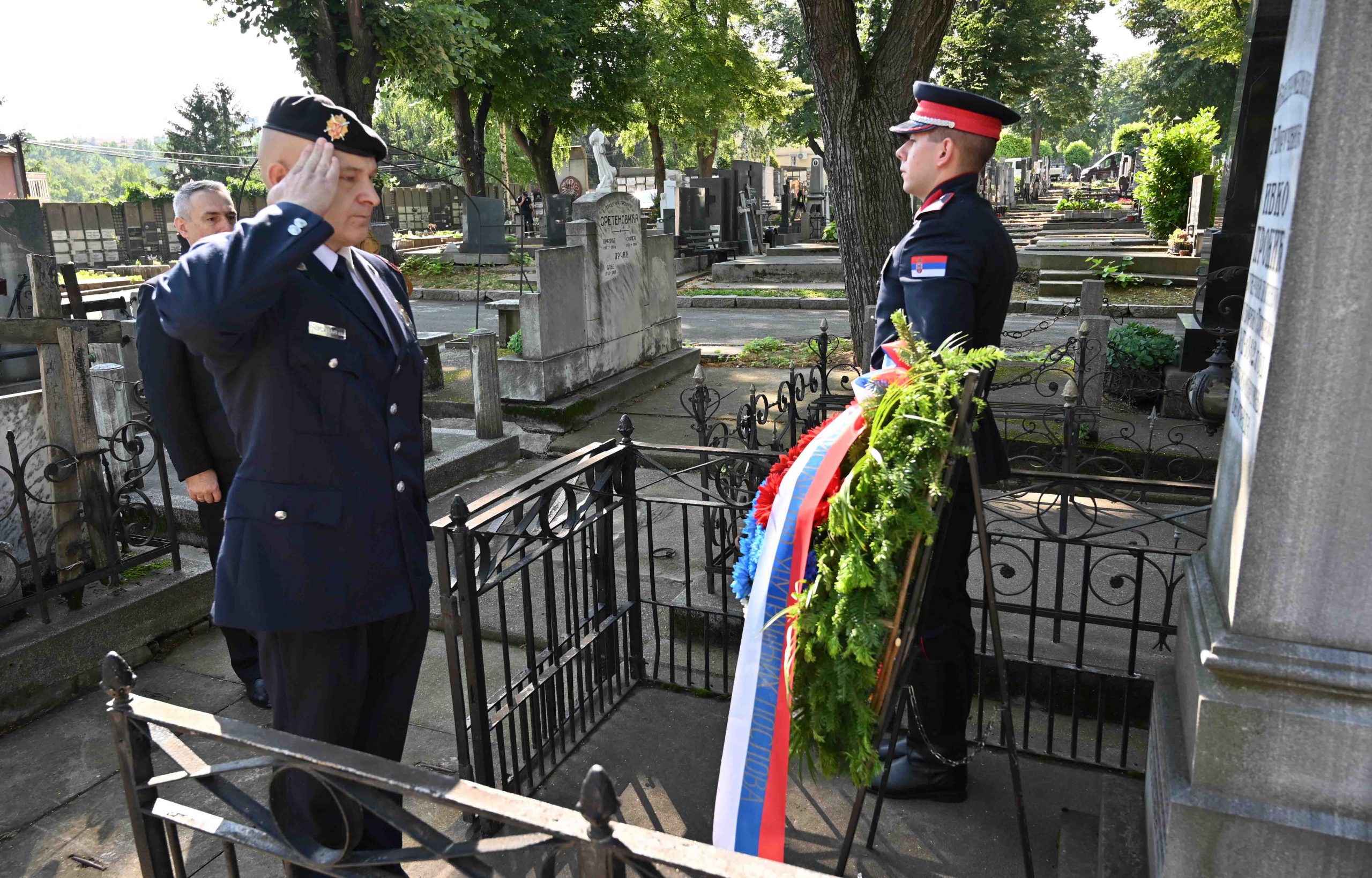 Beograd 12.06.21022. Polaganje venaca, žandarm sa Čukur česme, Ivko Prokić Foto: MUP Srbije