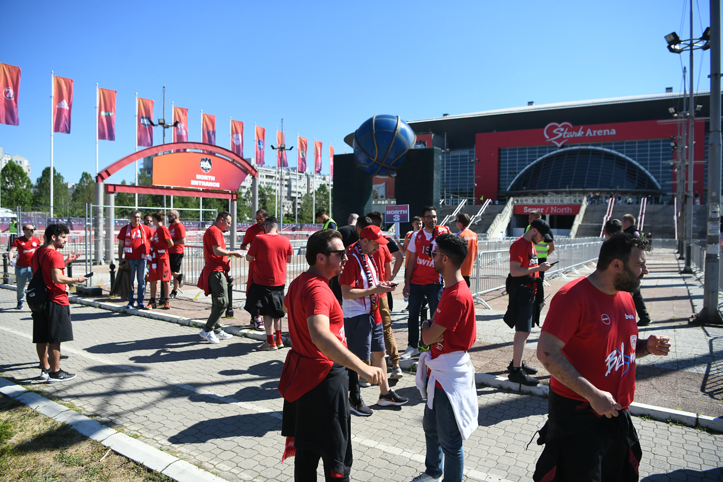 Beograd 19.05.2022. Final four, Beogradska Arena, navijači, Euroliga 2022, takmičenje, košarka,  košarka, grčki grčka Olimpijakos
