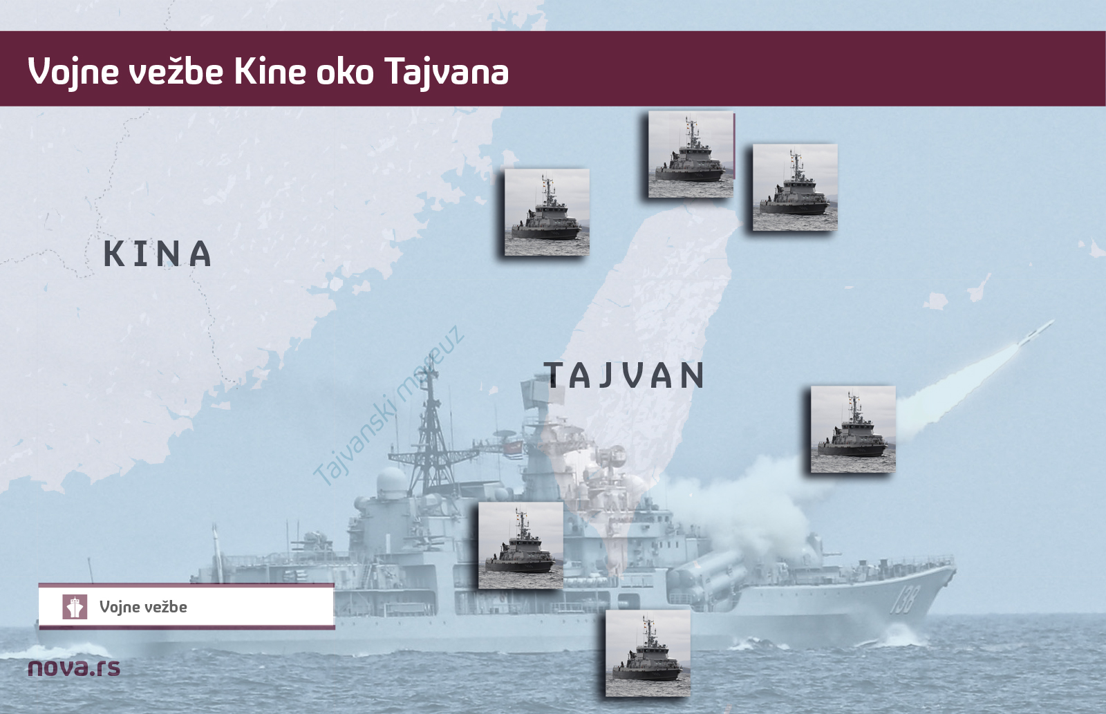 vojne vezbe kine oko tajvana