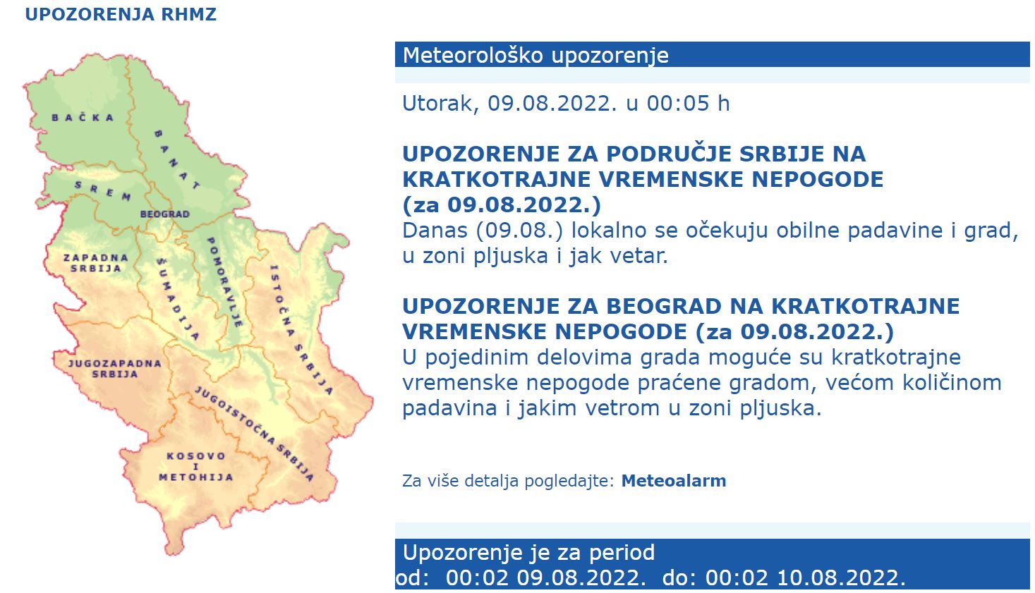Printscreen/RHMZ/Meteoalarm