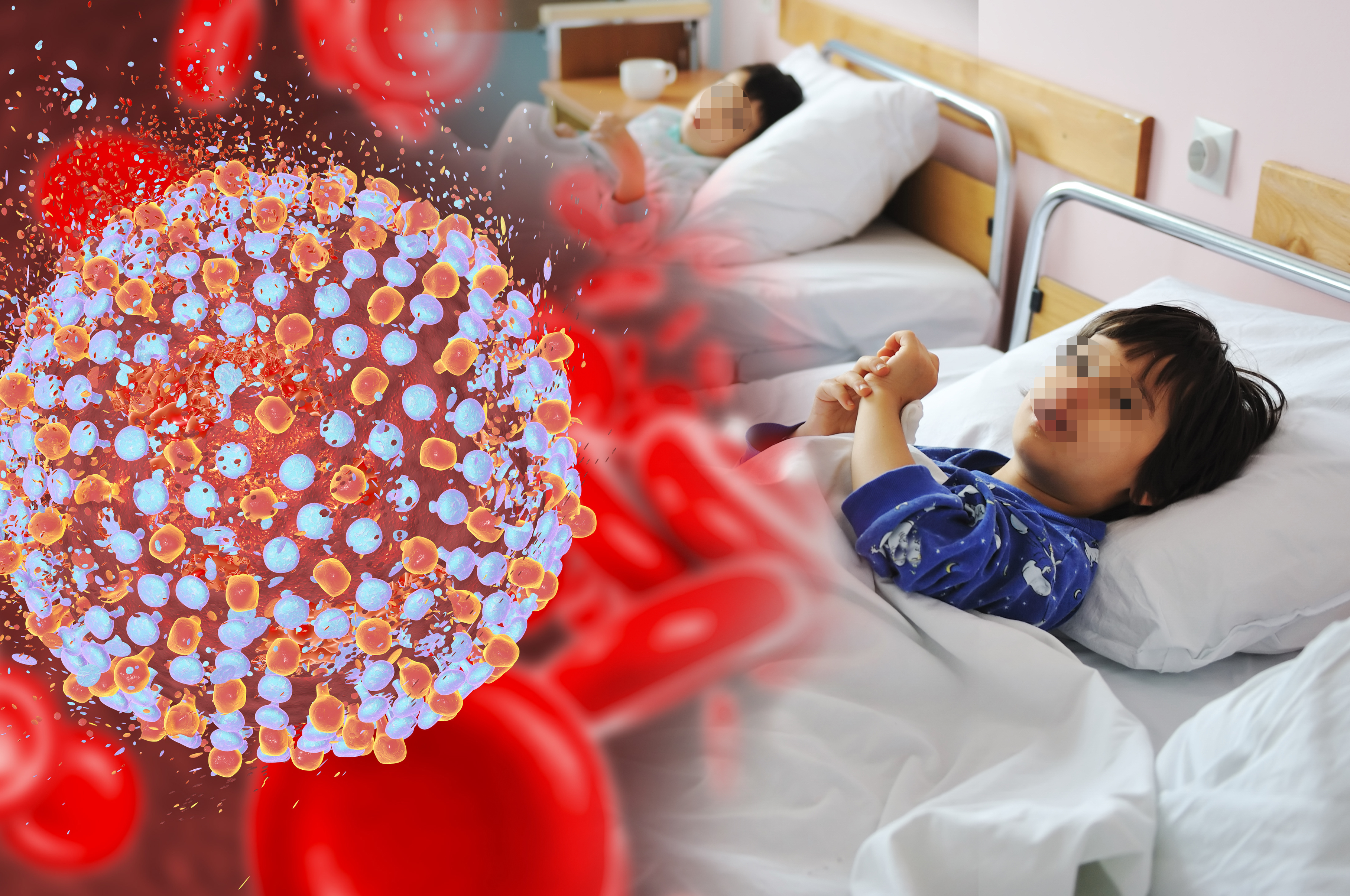 Ill child in hospital deca bolnica hapatitis