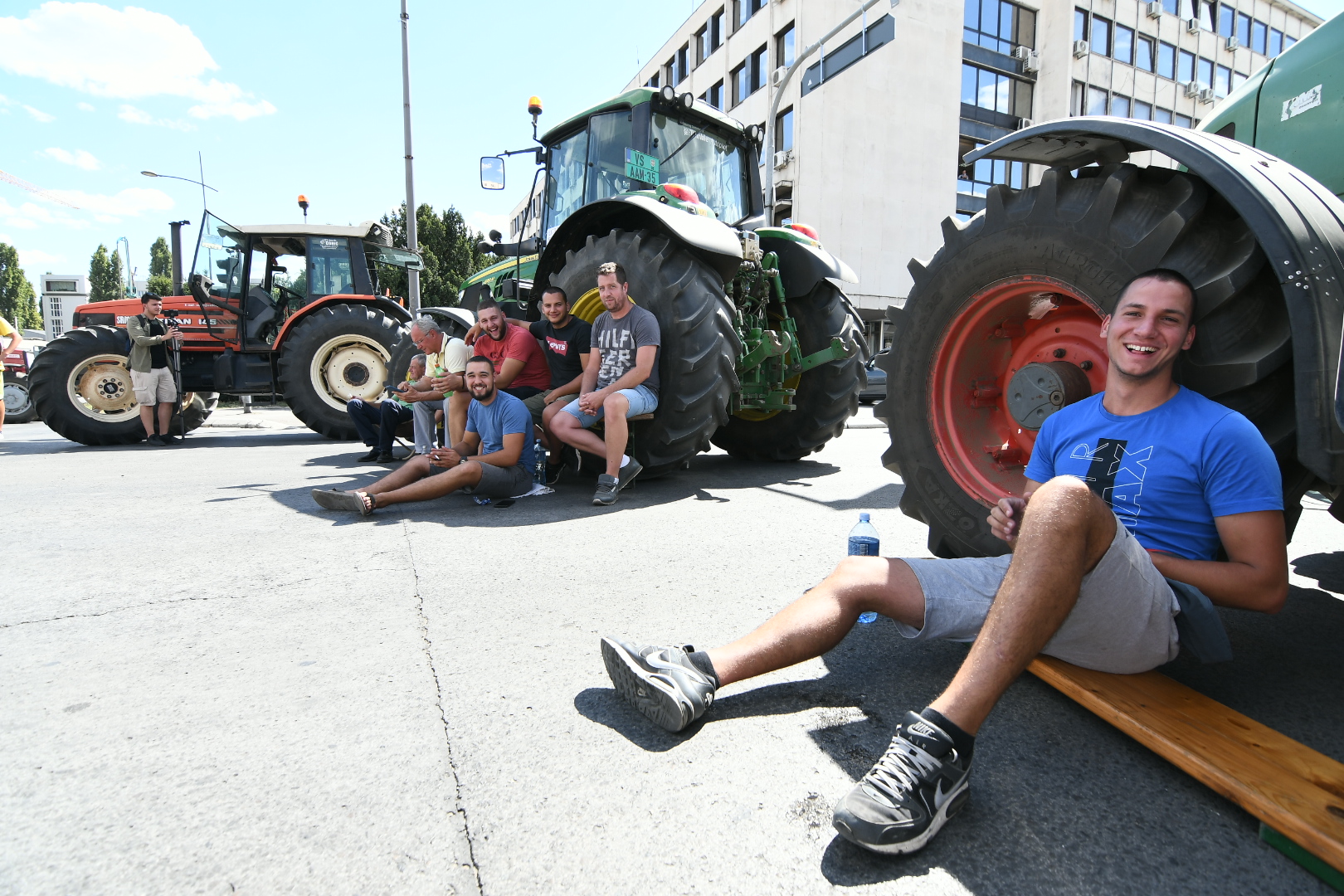 Novi Sad 11.08.2022. Protest paora, poljoprivrednika, seljaka, blokada