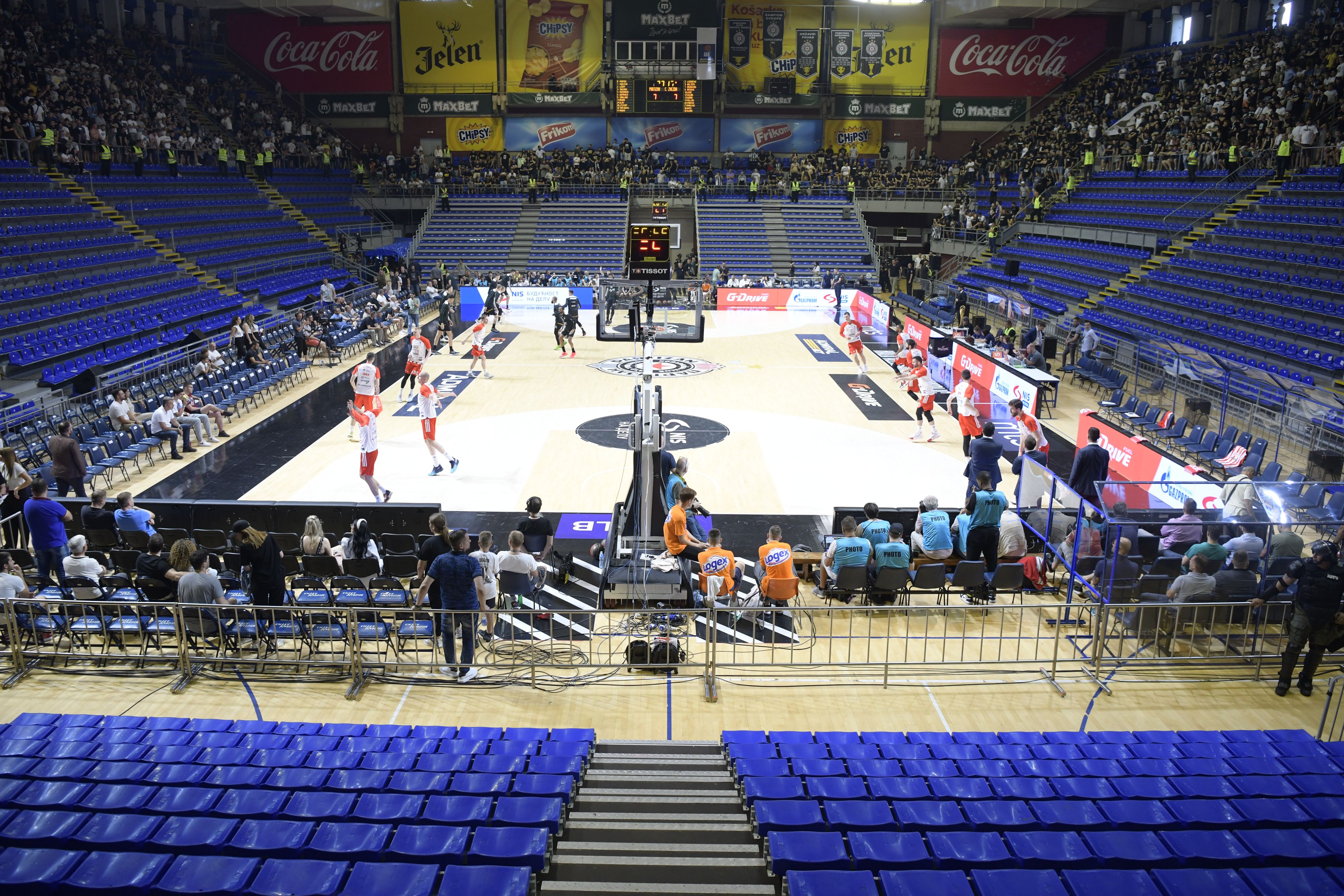 Beograd 03.06.2022. Košarkaška utakmica, derbi Partizan Crvena Zvezda u Hali Pionir, Hala Pionir, košarka, tribine, prazne tribine Foto: Goran Srdanov/Nova.rs