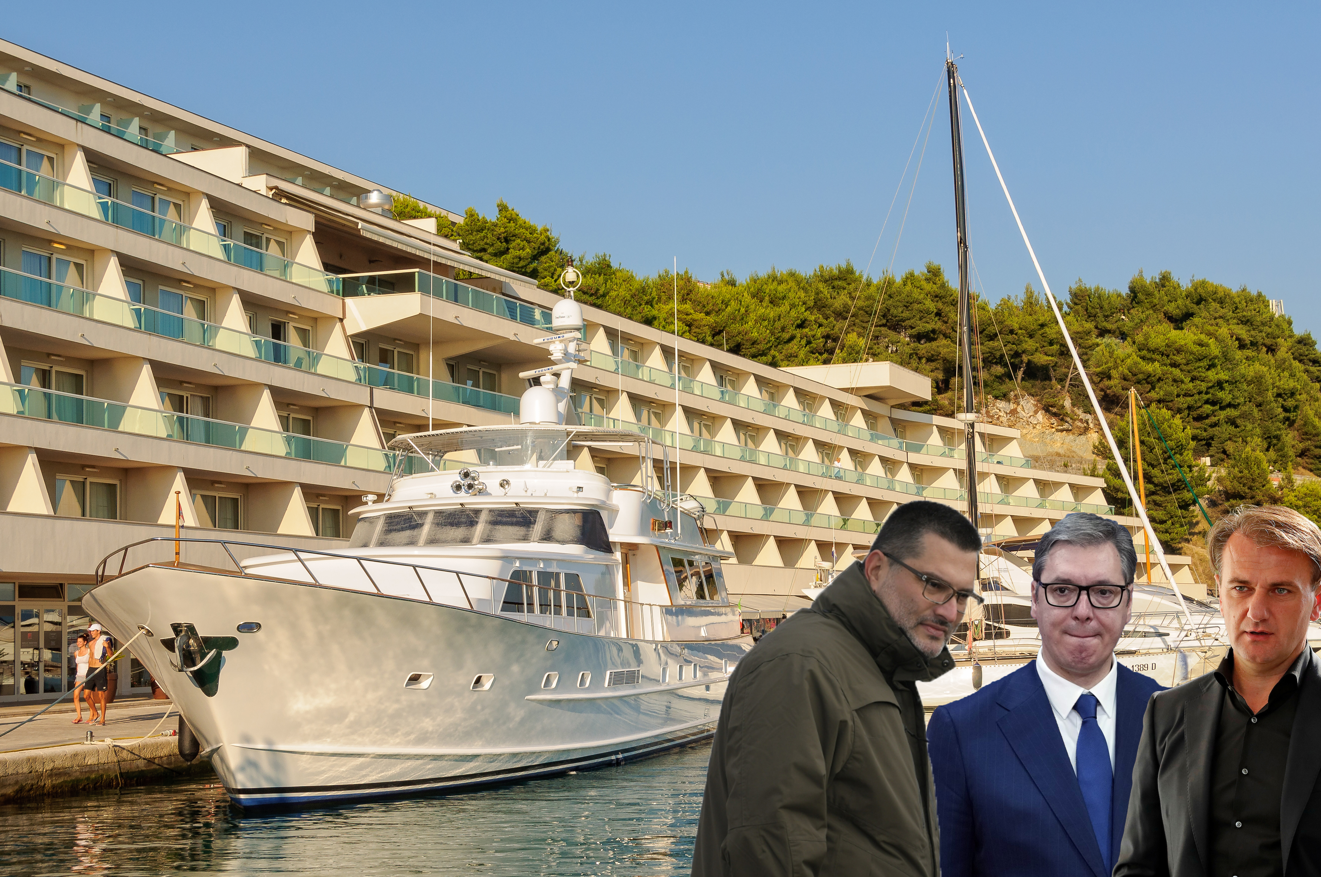 Split, Croatia - July 11, 2011: Yachts in the marina of the Le Meridien Lav hotel complex Aleksandar Vučić Ostoja Mijailovic Ivan Bosnjak