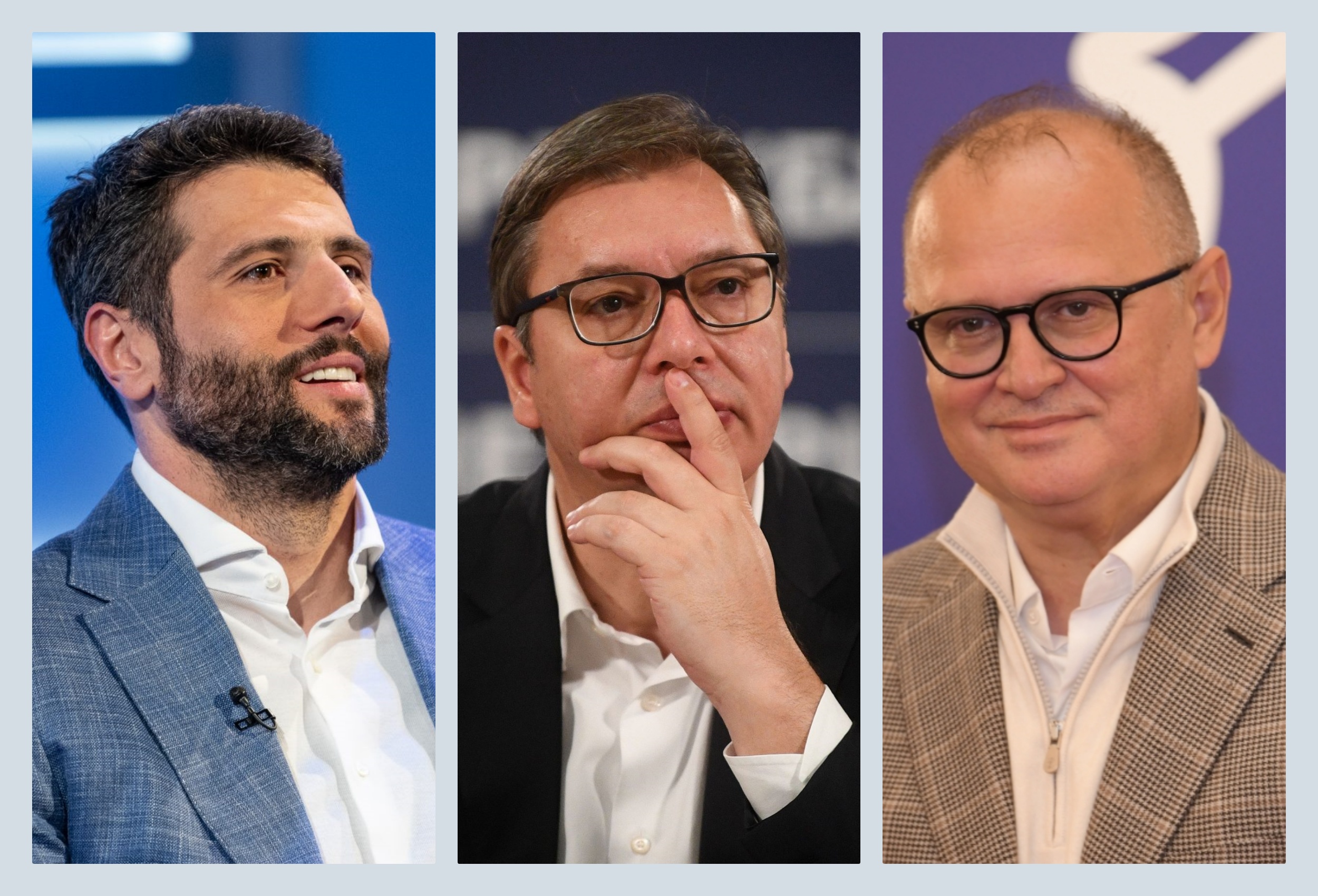 Vesić i Šapić, a između njih Vučić kombo