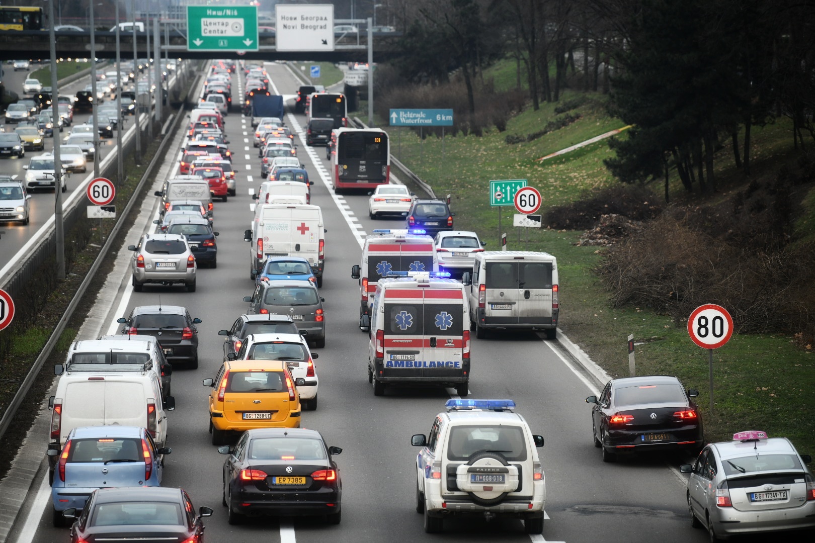Saobraćajna gužva na autoputu, autoput, guzva, saobracaj, Foto: Vesna Lalić/Nova.rs