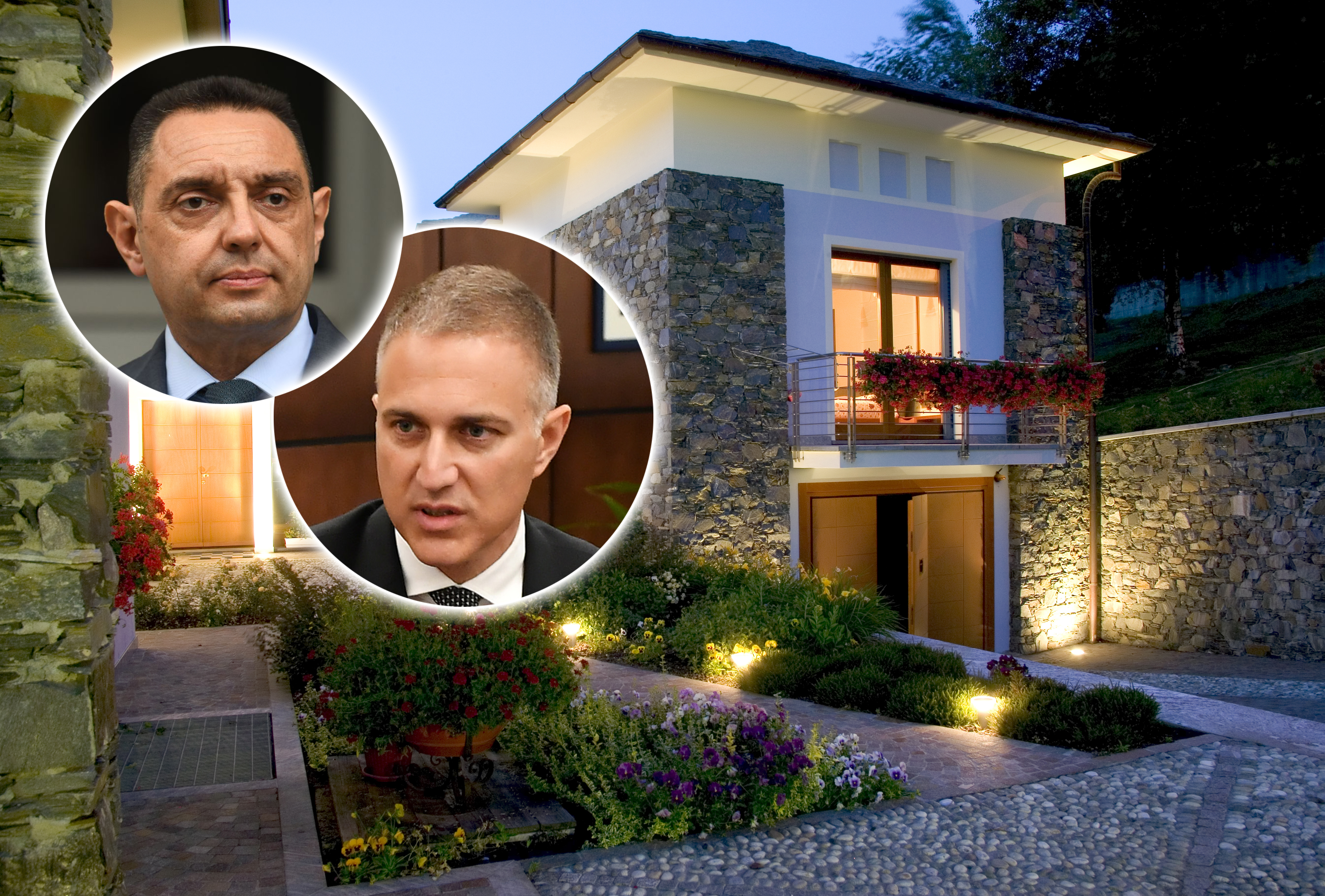 A,Huge,New,Luxury,Home,At,Sunset