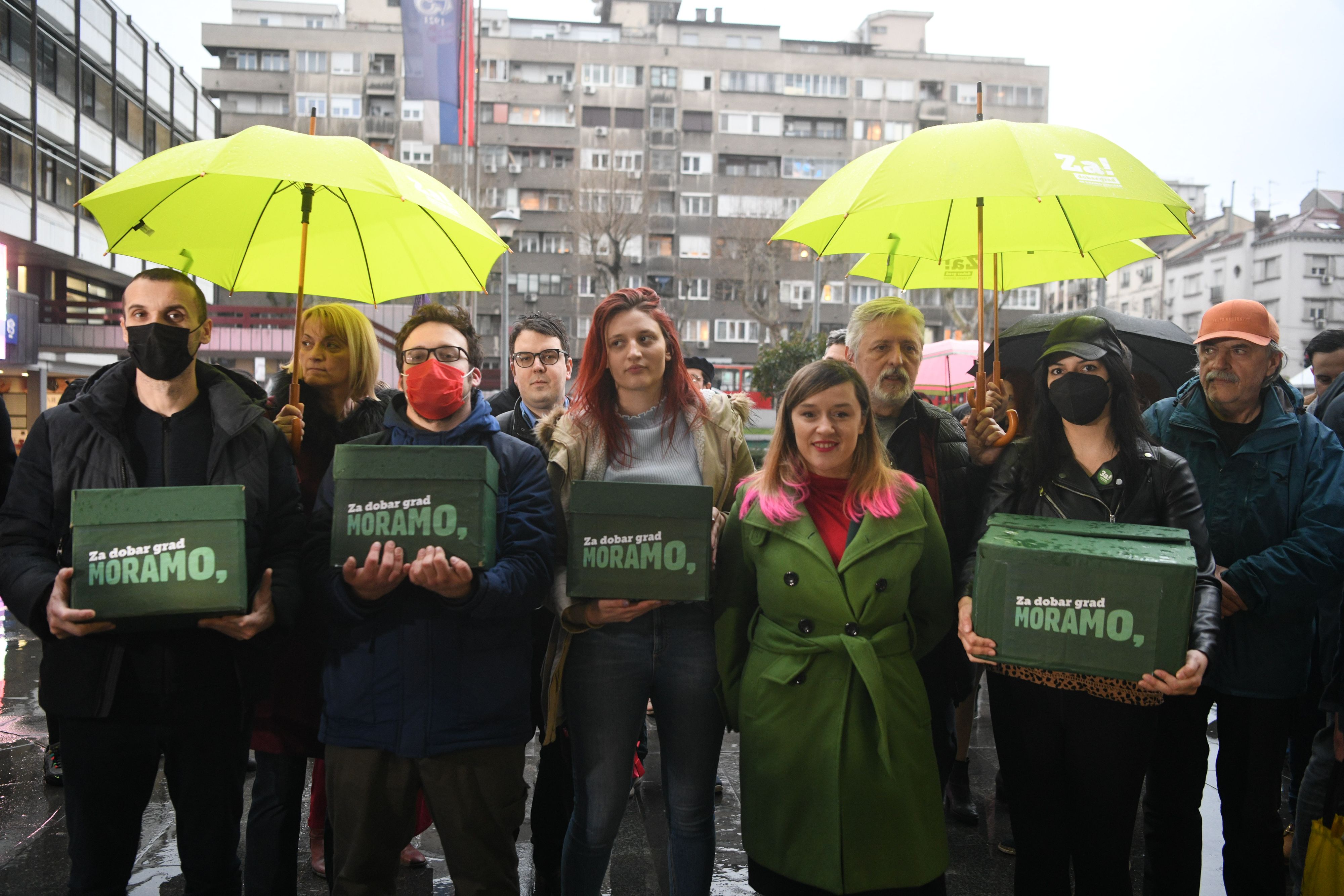 Beograd 21.02.2022. Koalicija Moramo, potpisi, kandidatura, kutije Foto: Filip Krainčanić/Nova.rs