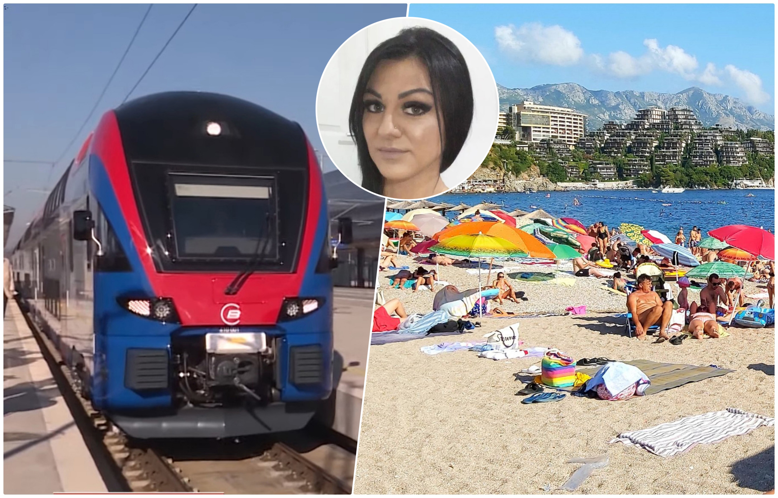 Voz, plaža, Jasmina Petrović, kombo Foto: Newsmax Adria, Ana Marković/Nova.rs/Privatna arhiva
