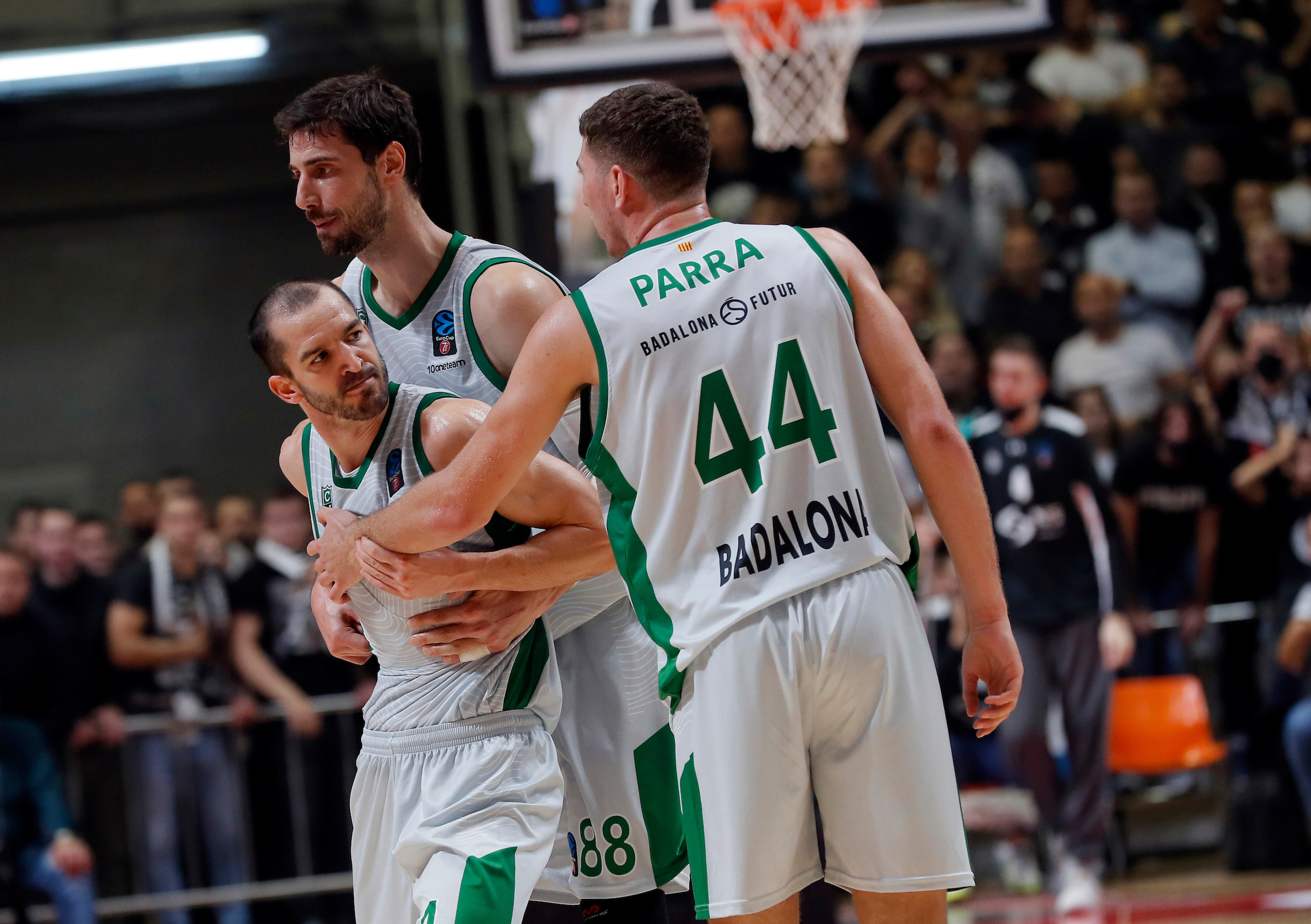 Ante Tomic Pau Ribas ULEB Eurocup, Partizan - Huventud 2.11.2021. Beograd, Srbija  foto: Pedja Milosavljevic/STARSPORT