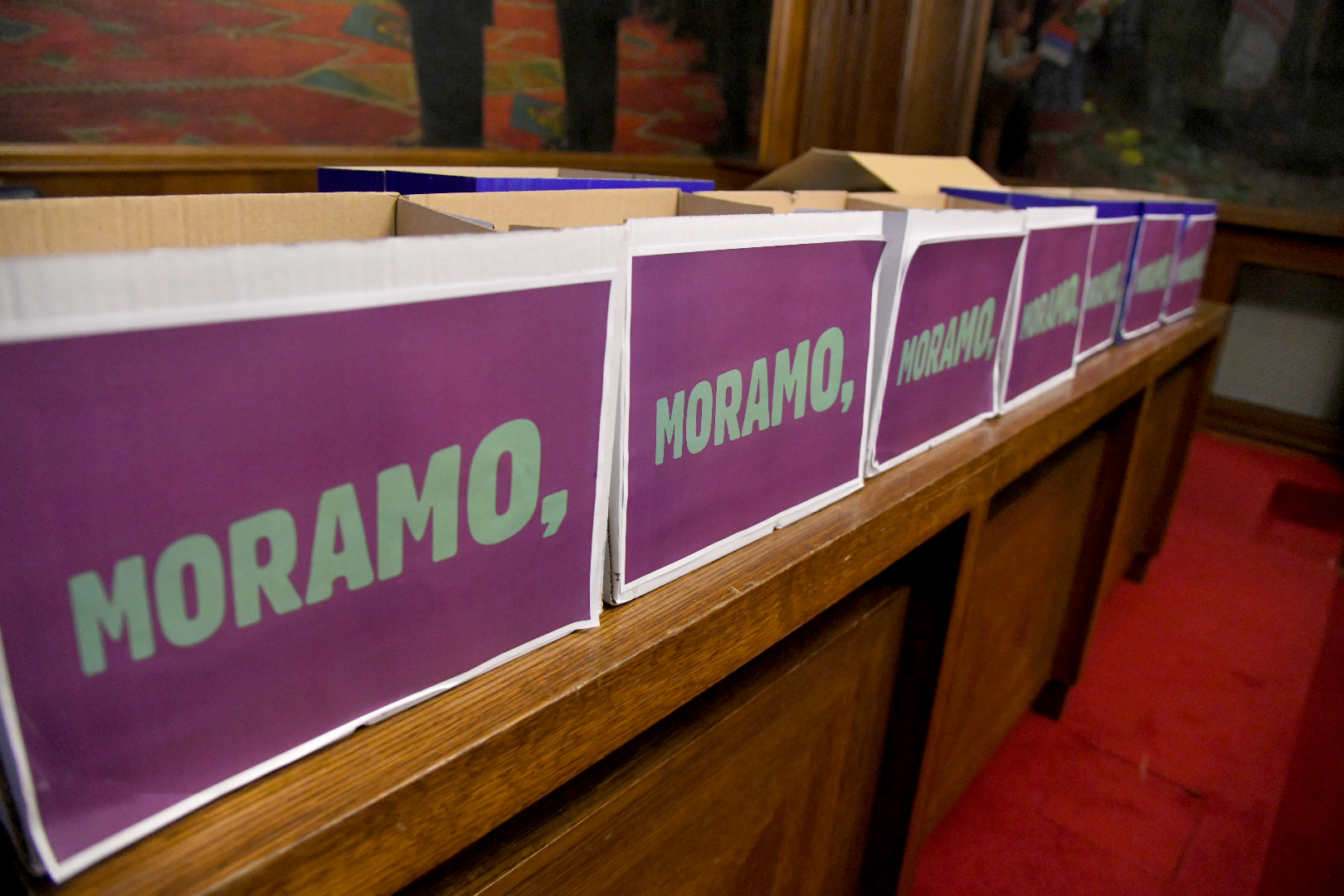 Beograd 21.02.2022. Republicka izborna komisija, predaja potpisa podrske koalicije Moramo za republicke izbore Foto: Nemanja Jovanović/Nova.rs