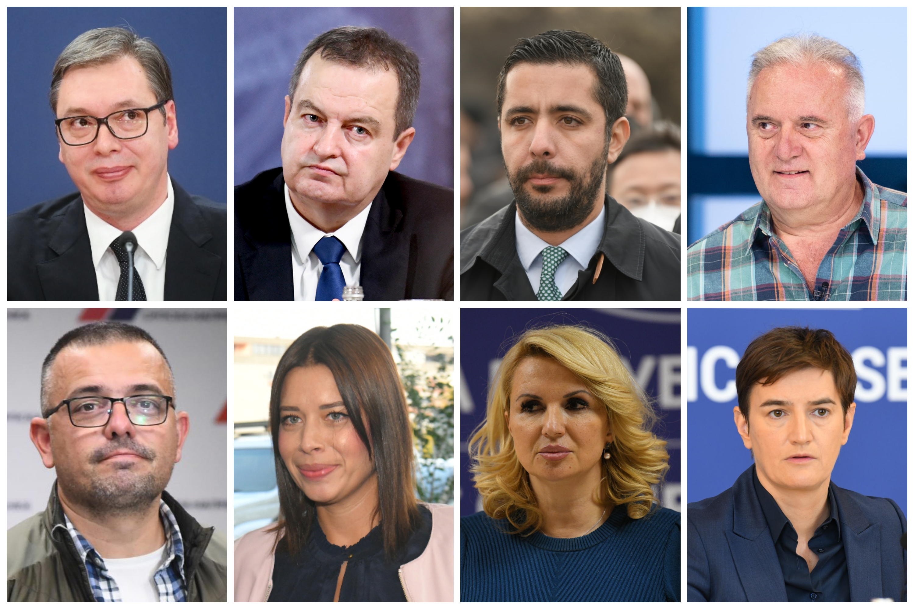 Vučić, Brnabić, Darija Kisić, Ivica Dačić, Tomislav Momirović, Ratko Dmitrović, Nedimović, Irena Vujović... Pa koliko ih stane...
