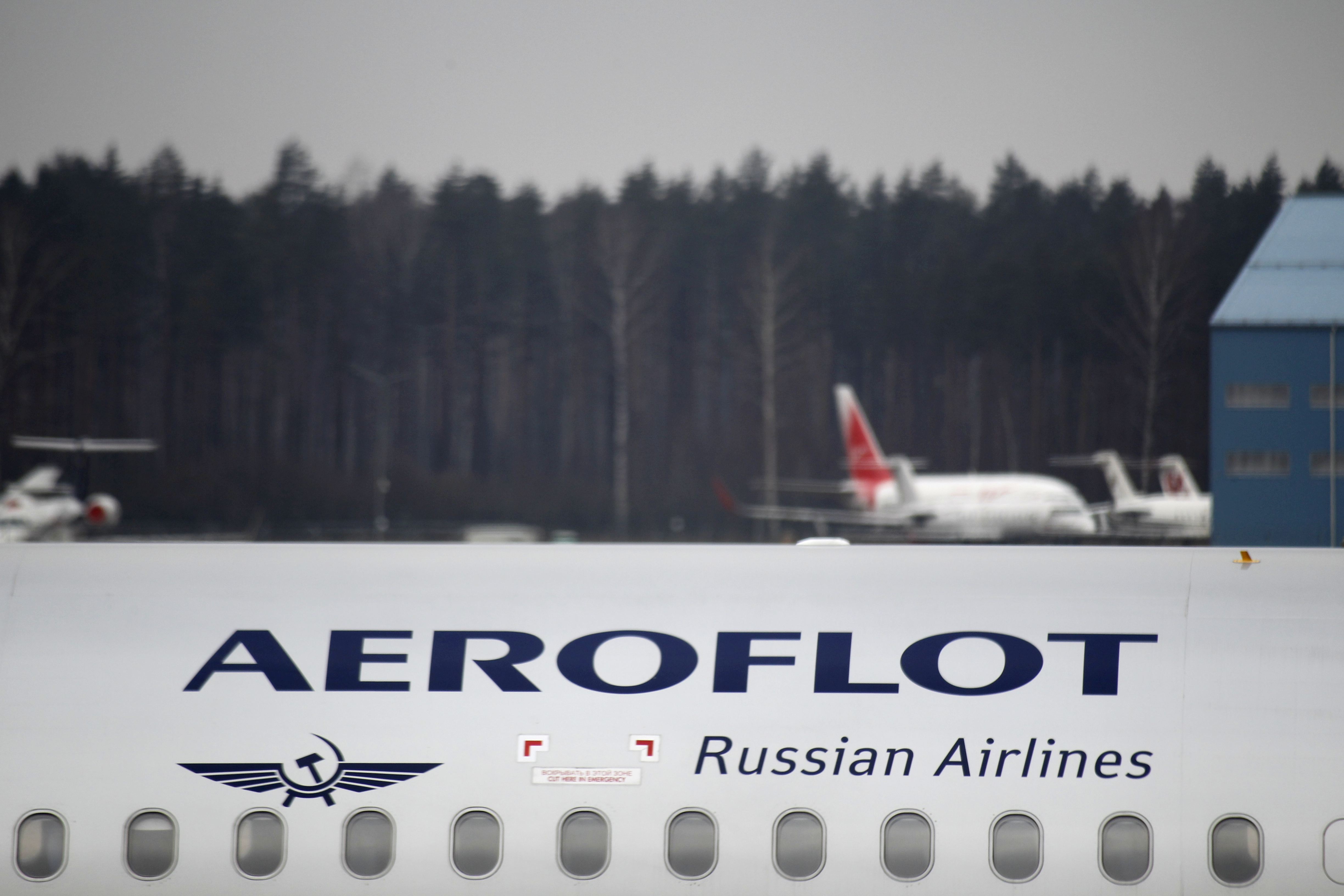 epa07440039 An Aeroflot Airbus A320 at Riga International Airport, Latvia 15 March 2019.  EPA-EFE/TOMS KALNINS