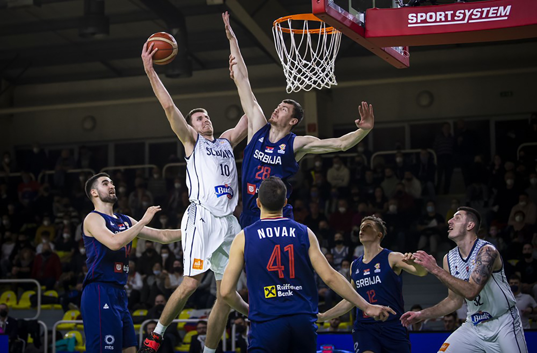 Srbija - Slovačka, košarka, 28.02.2022. Levice