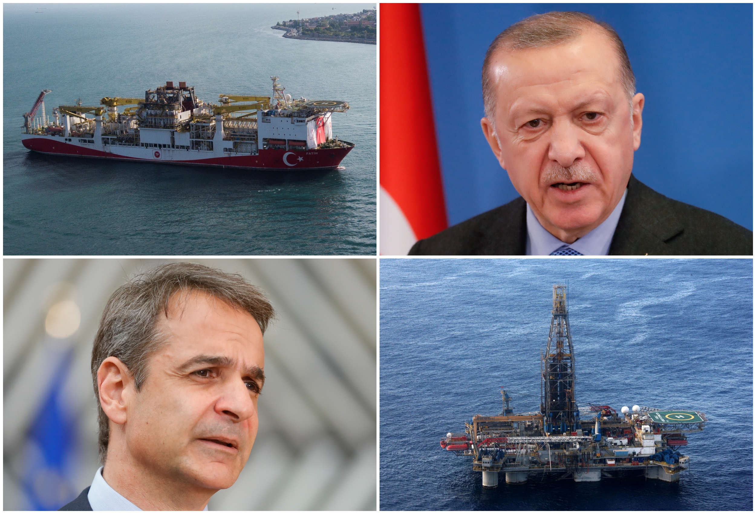 Greek Prime Minister Kyriakos Mitsotakis 
 Turkish President Recep Tayyip Erdogan
Turkish drilling vessel 'Fatih' on its way to the Black Sea 
Homer Ferrington rig o