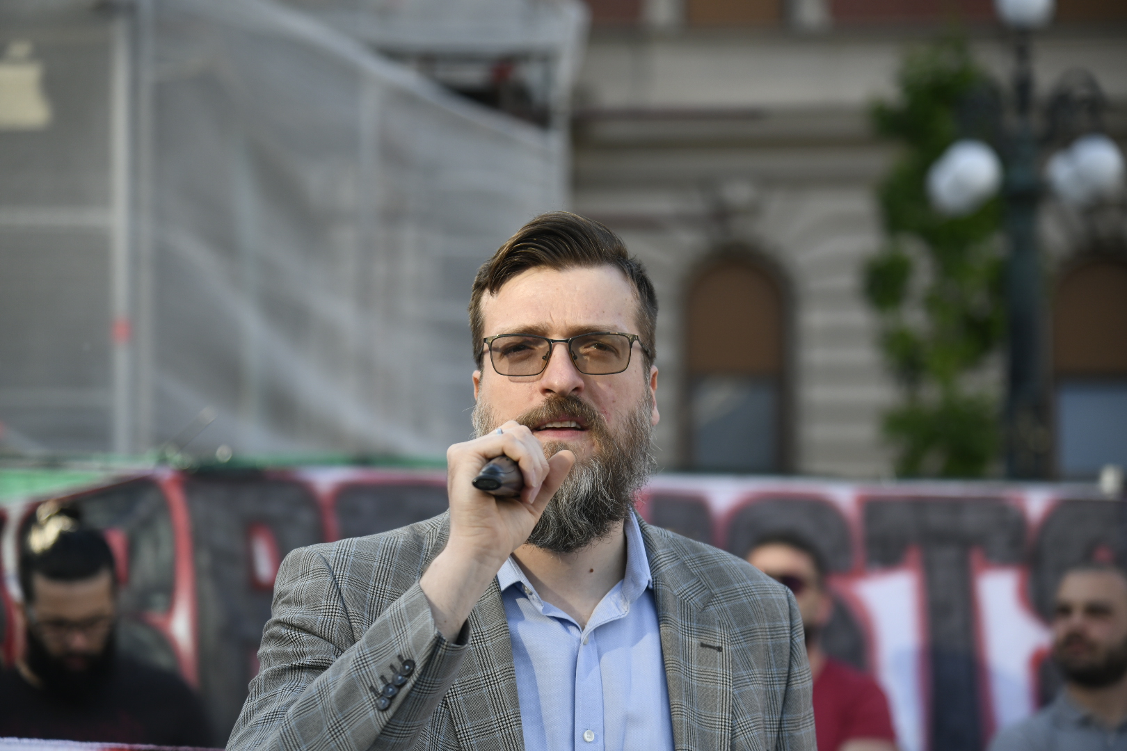 Beograd 09.05.2020. Srđan Nogo. Protest ultradesničara, desničari, pokret Svetlo Foto: Nemanja Jovanović/Nova.rs