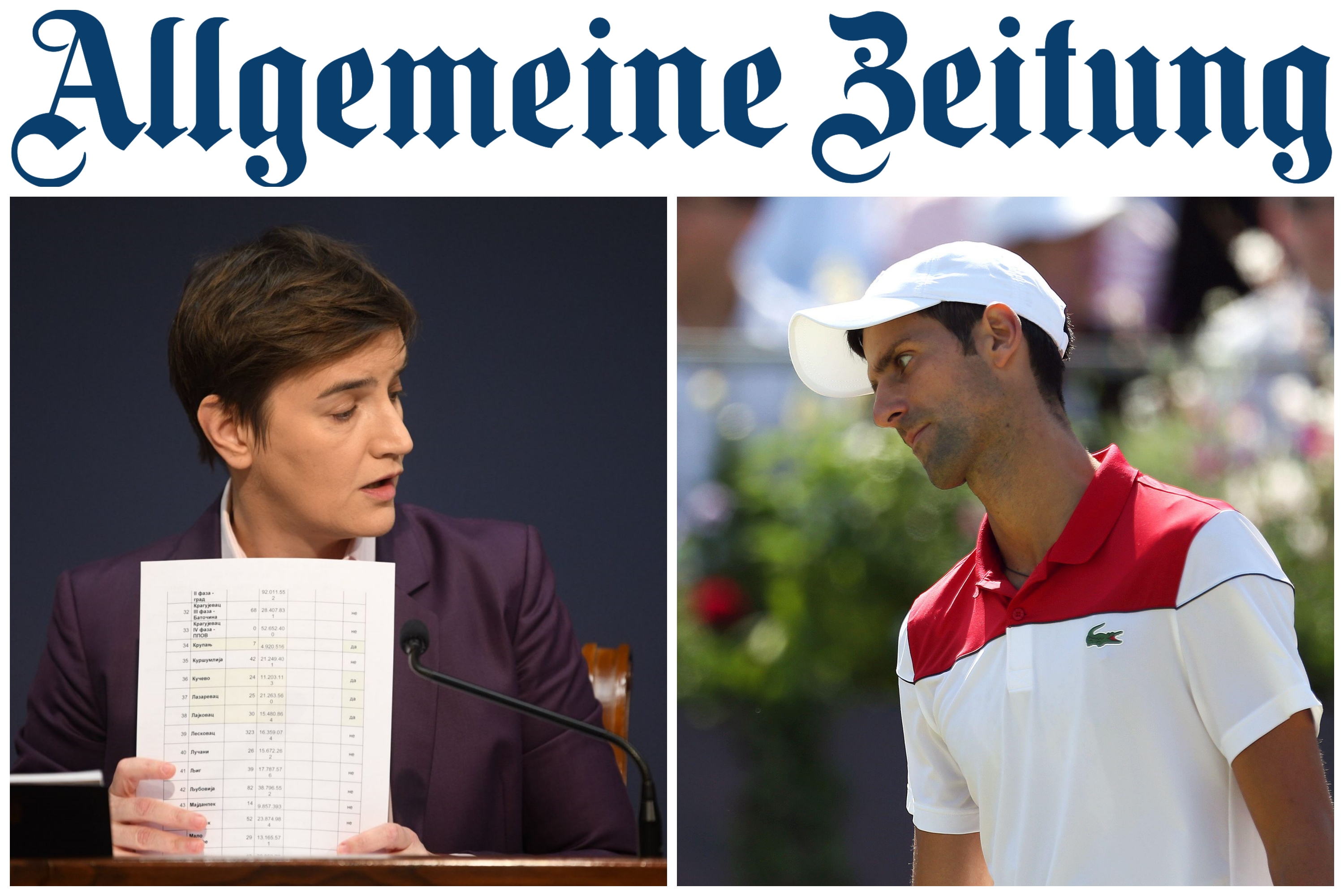 Ana brnabic novak djokovic