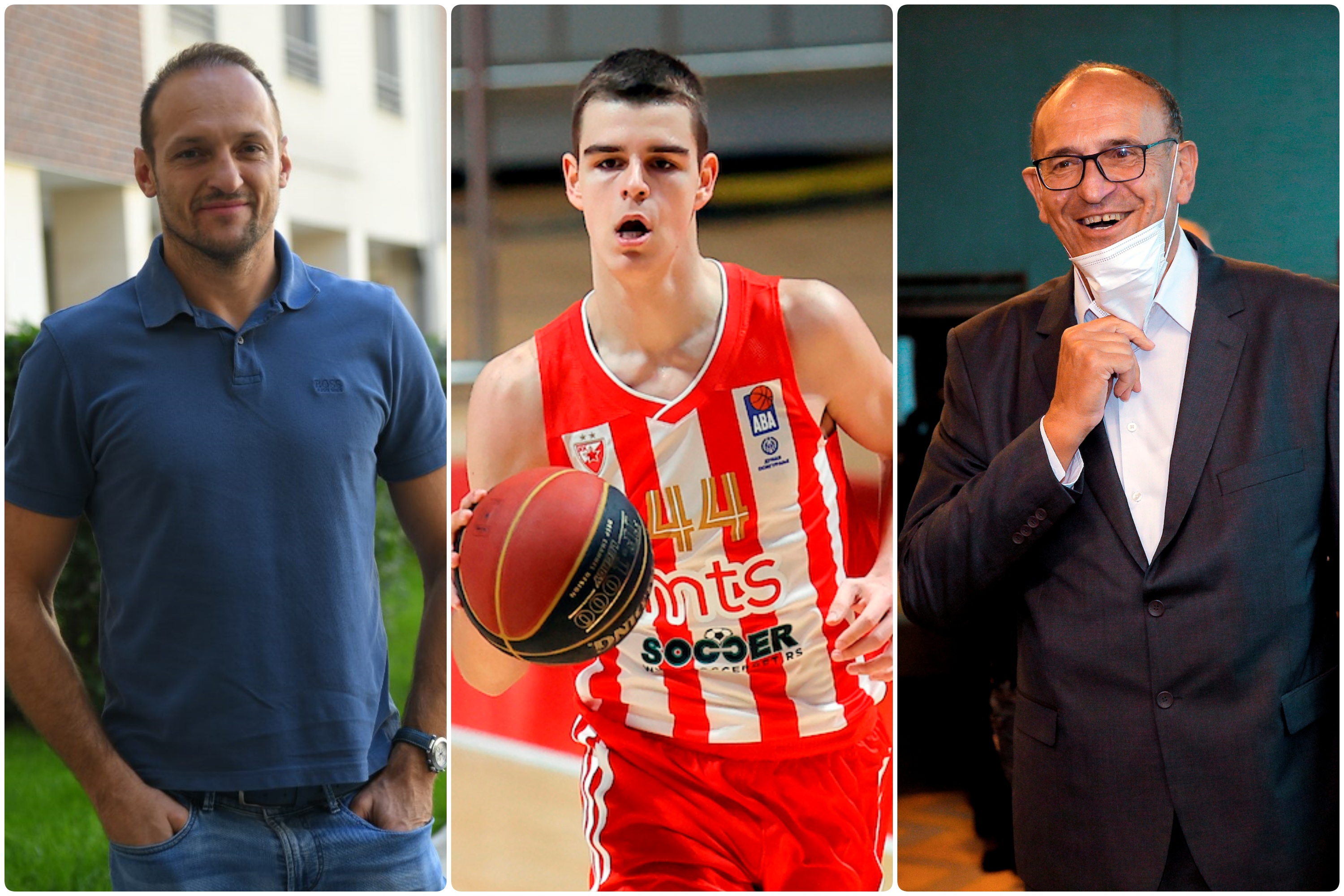 Nikola Topić (KK Crvena zvezda), Igor Rakočević i Žarko Koprivica.