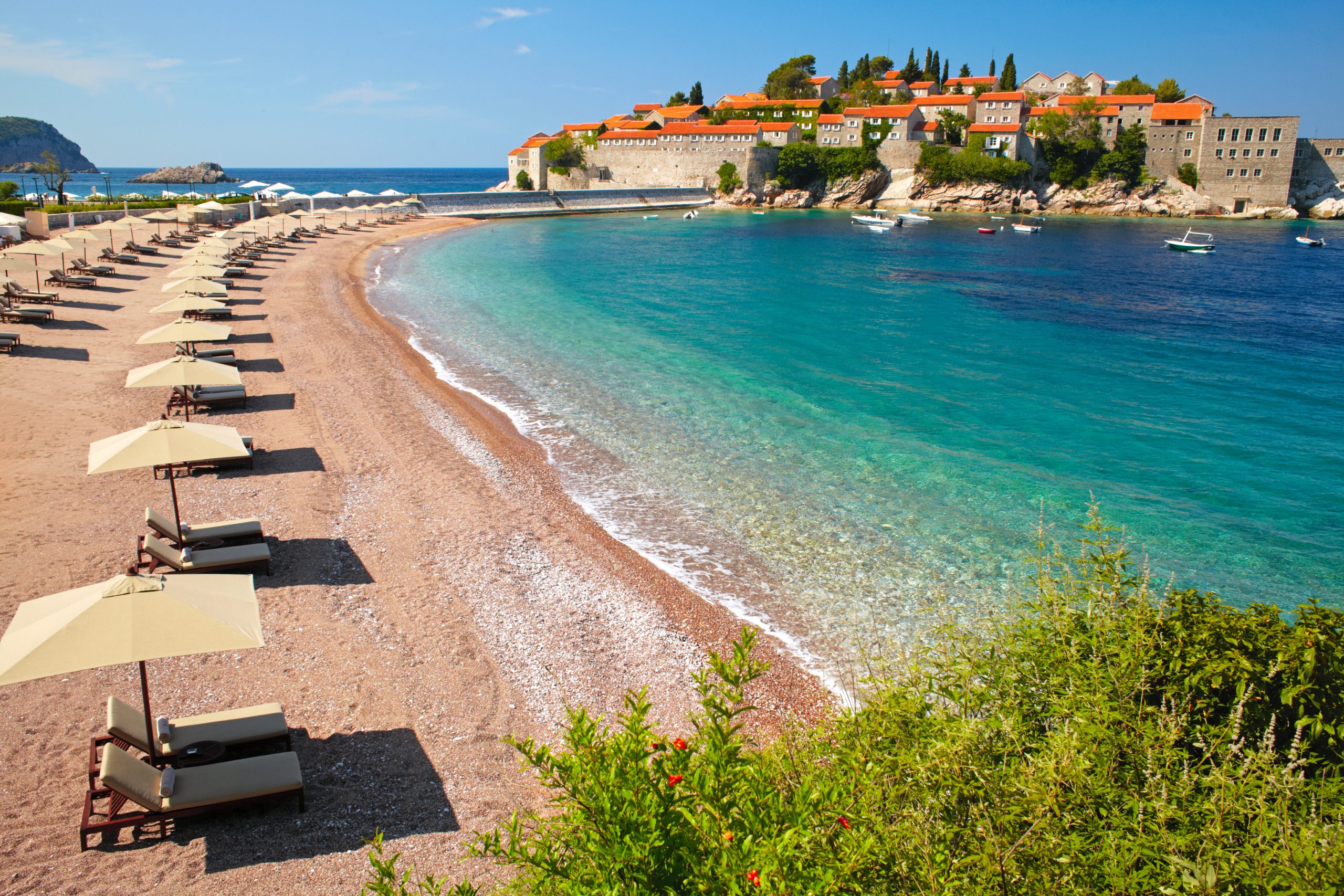 Sveti Stefan, plaža