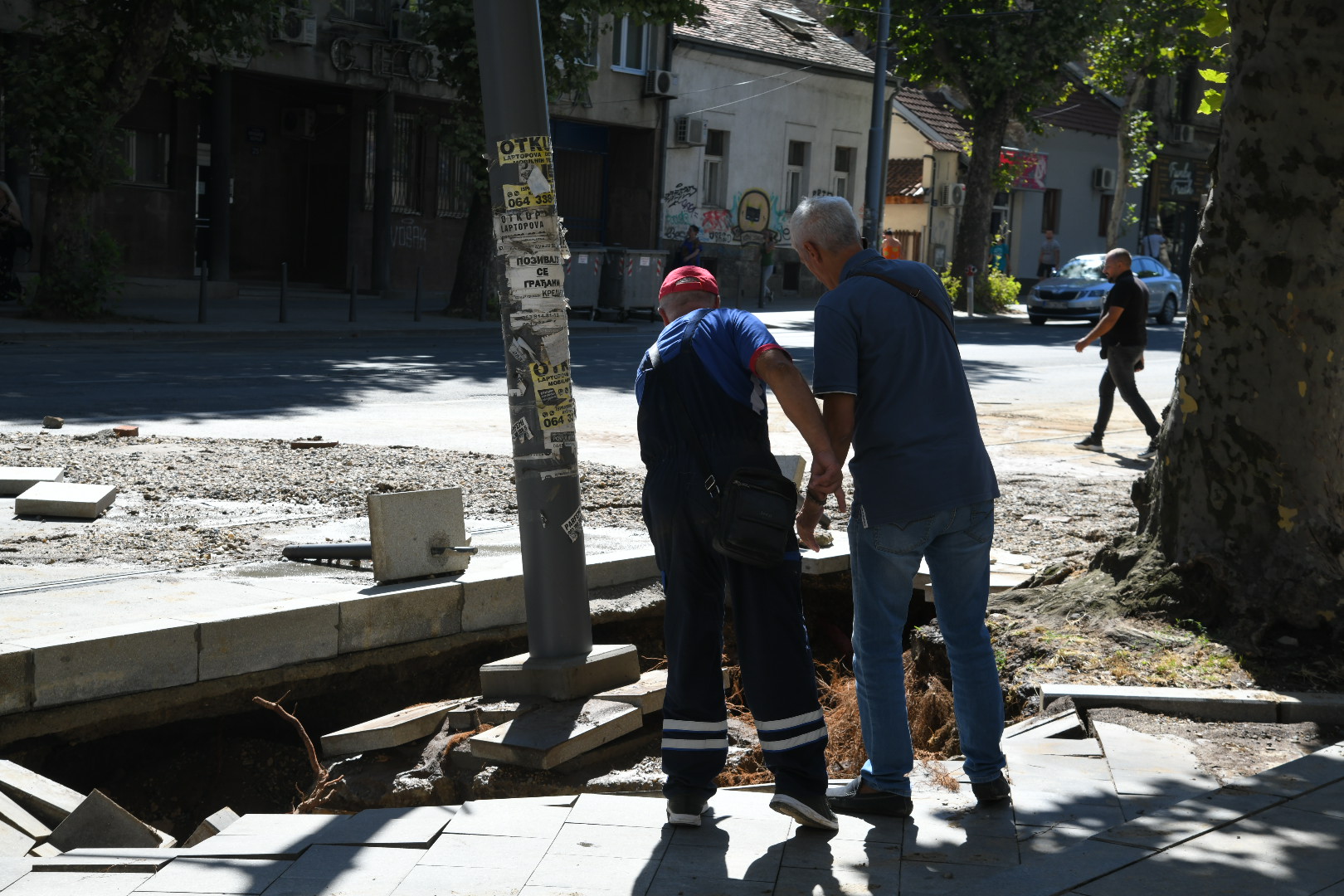 Beograd, 14.07.2022. Poplava u Kraljice Marije, pukla cev, vodovod i kanalizacija Foto:Nemanja Jovanović/Nova.rs