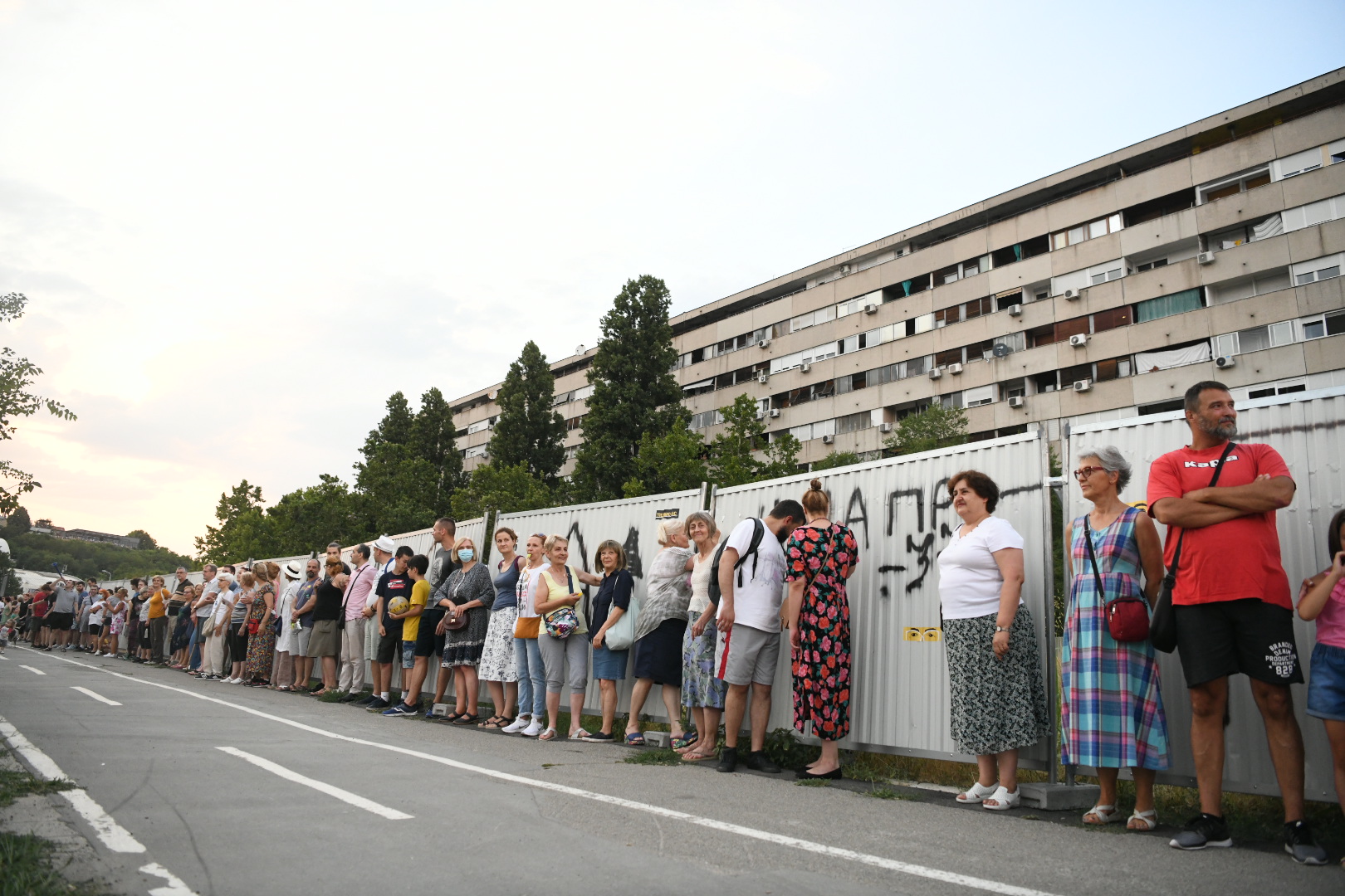 Beograd 15.07.2021. Protest stanara bloka 37. Blok 37, Novi Beograd Foto: Vesna Lalić/Nova.rs