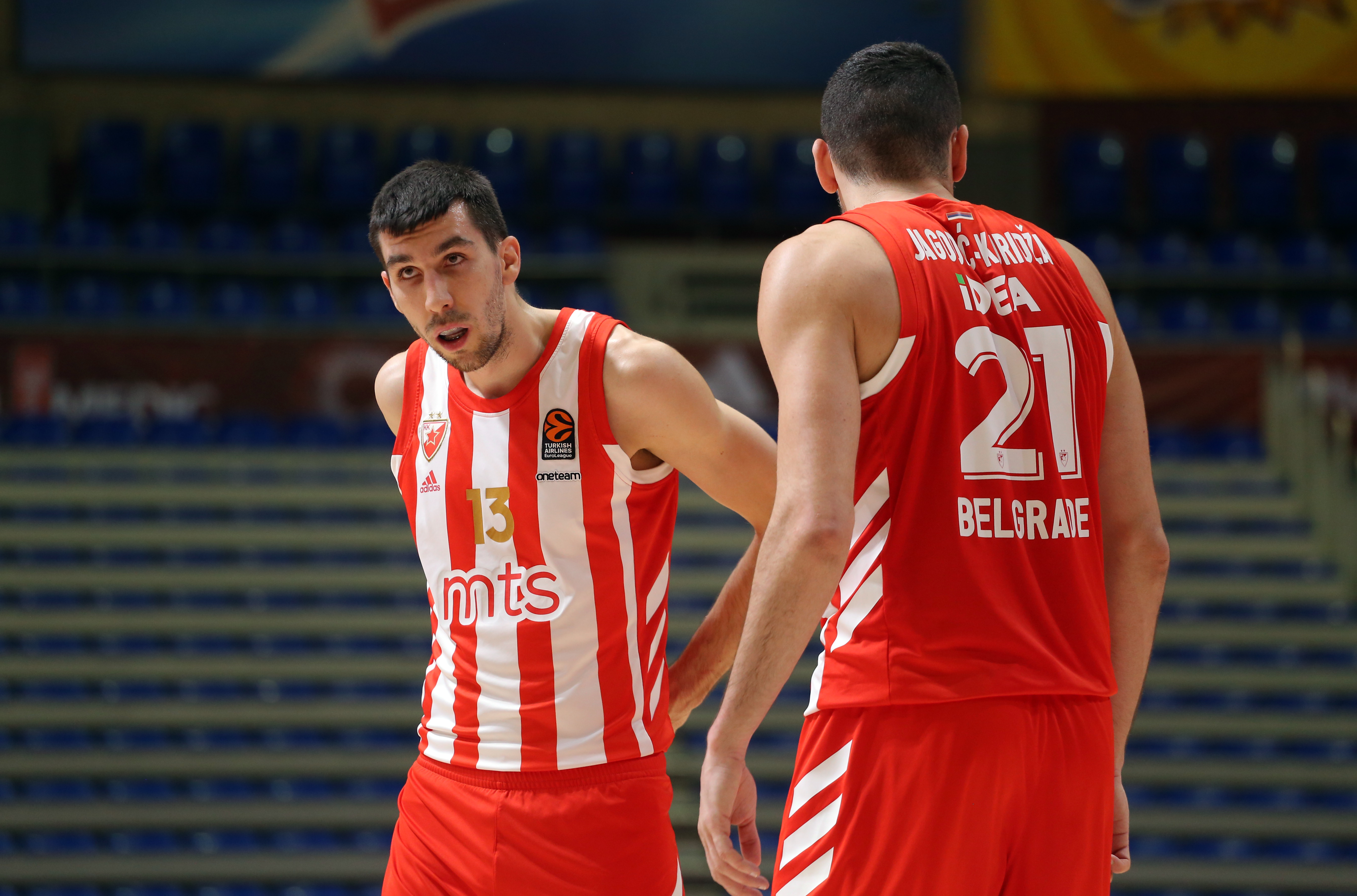 Ognjen Dobric Marko Jagodic Kuridza Crvena Zvezda - Asvel, evroliga 29.1.2021. (credit image &amp; photo: Djordje Kostic / STARSPORT)