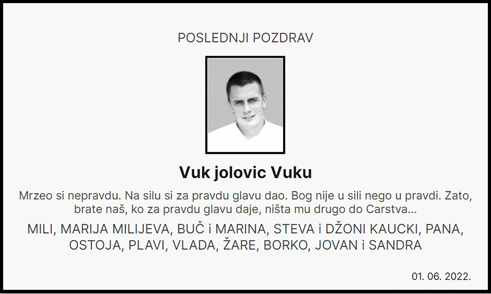 Vuk Jolović osmrtnica,osmrtnice, čitulja, čitulje,  pilot Jakovo