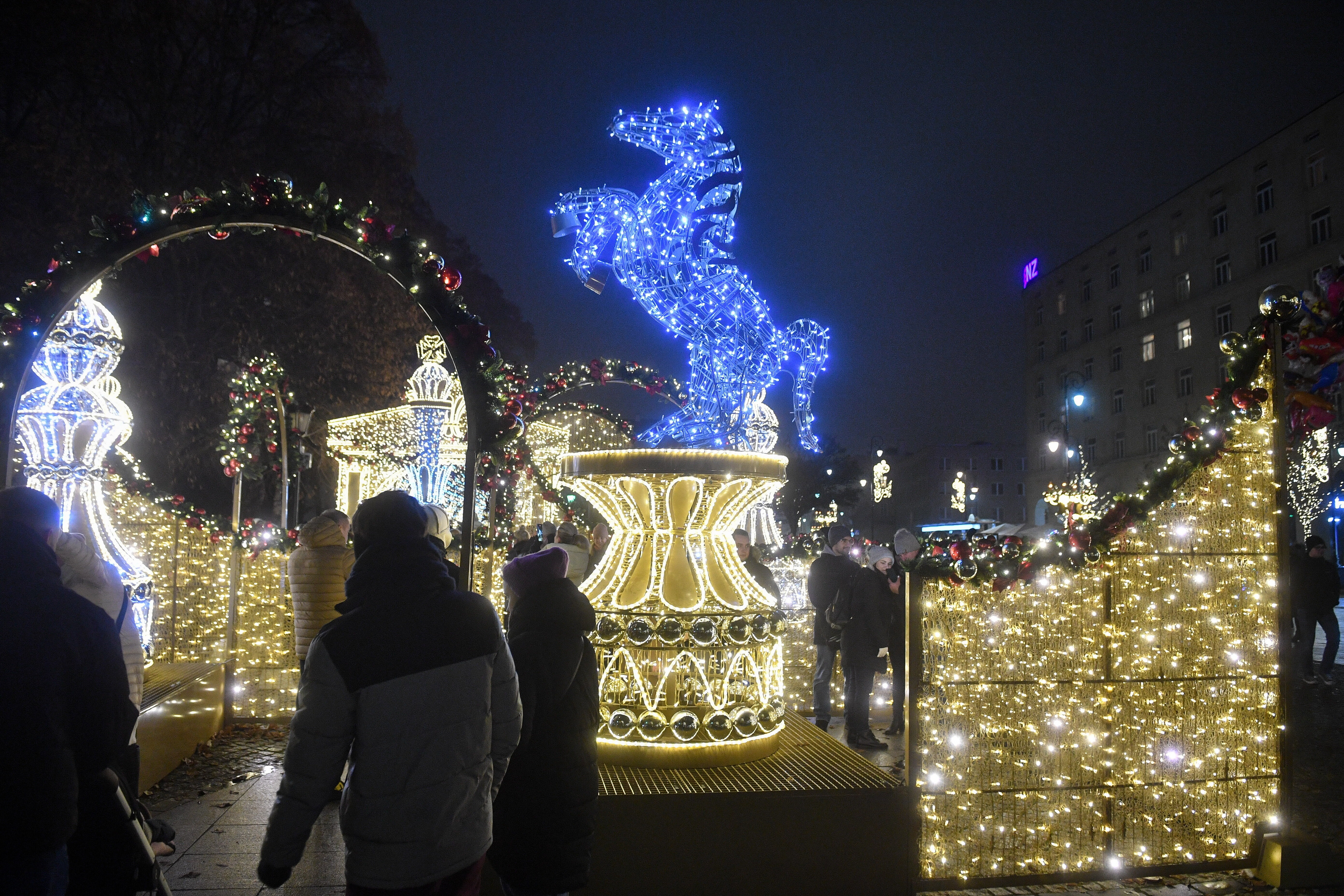 Christmas illuminations in Warsaw