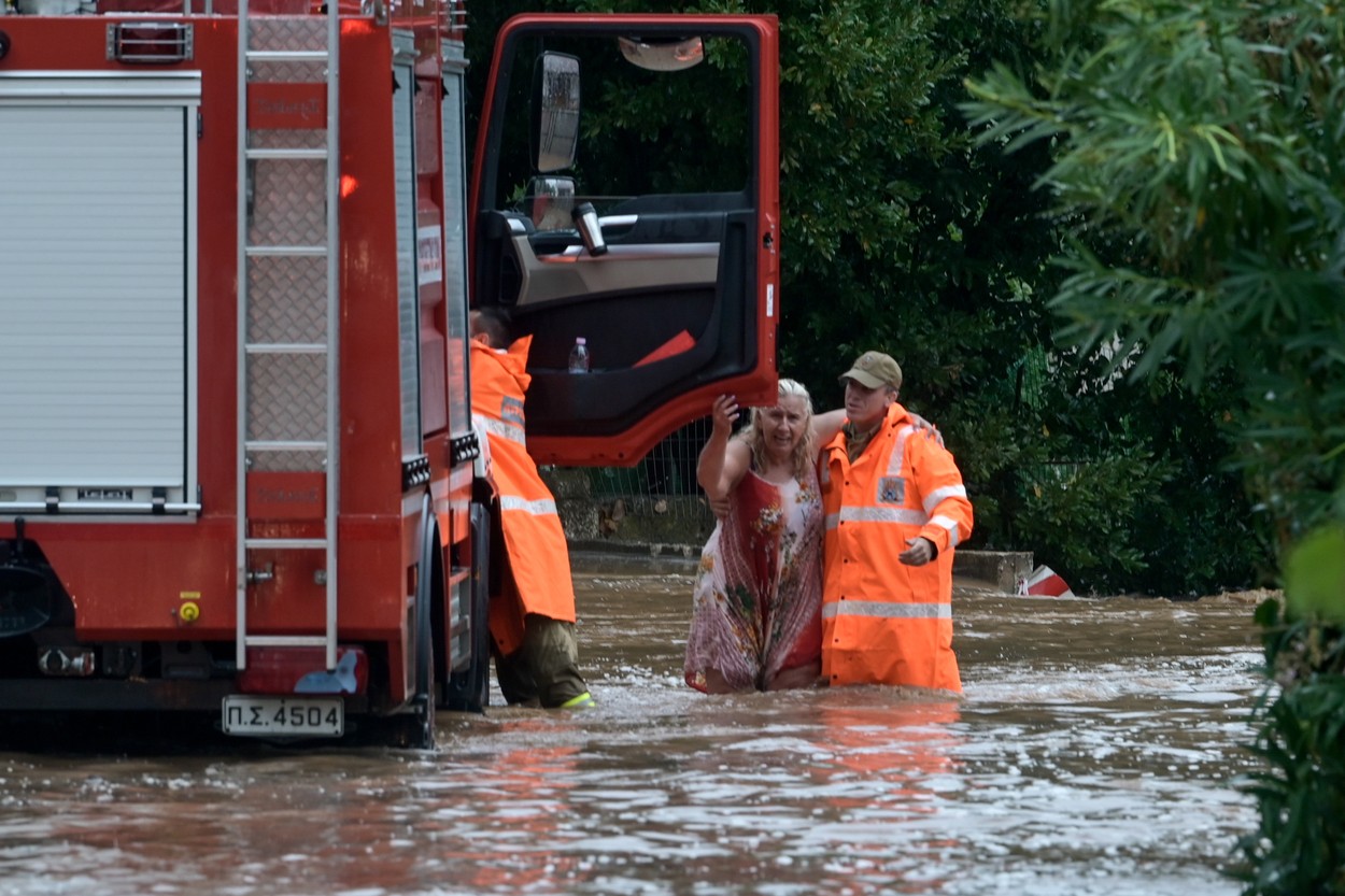 Storms Flood The Streets In Athens, Greece