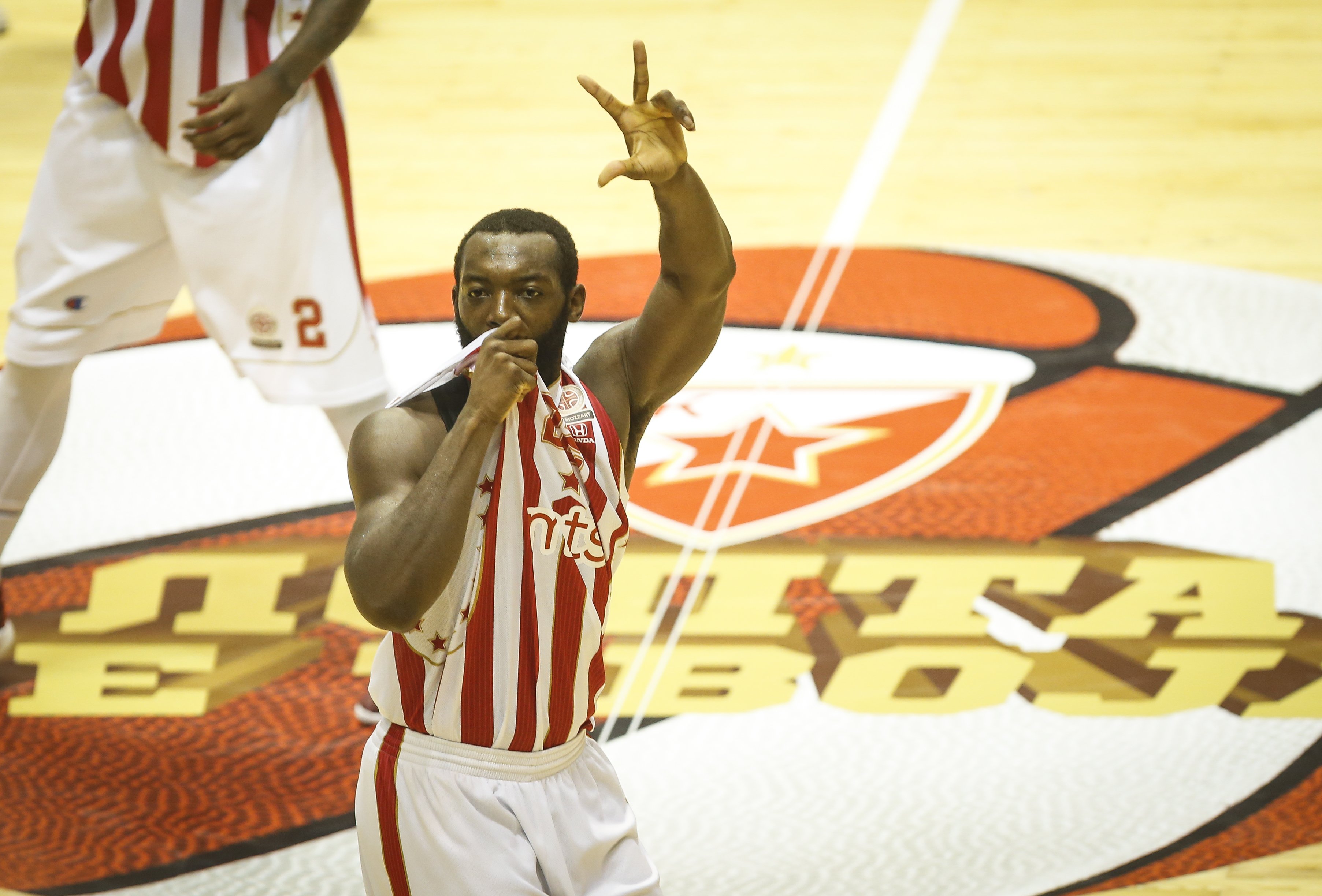 Kosarka,
Mozzart KLS season 2016-2017
Final Play Off Game III
Crvena Zvezda v FMP
Charles Jenkins celebrates
Belgrade, 16.06.2017.
Foto: Srdjan Stevanovic/Starsportphoto ©