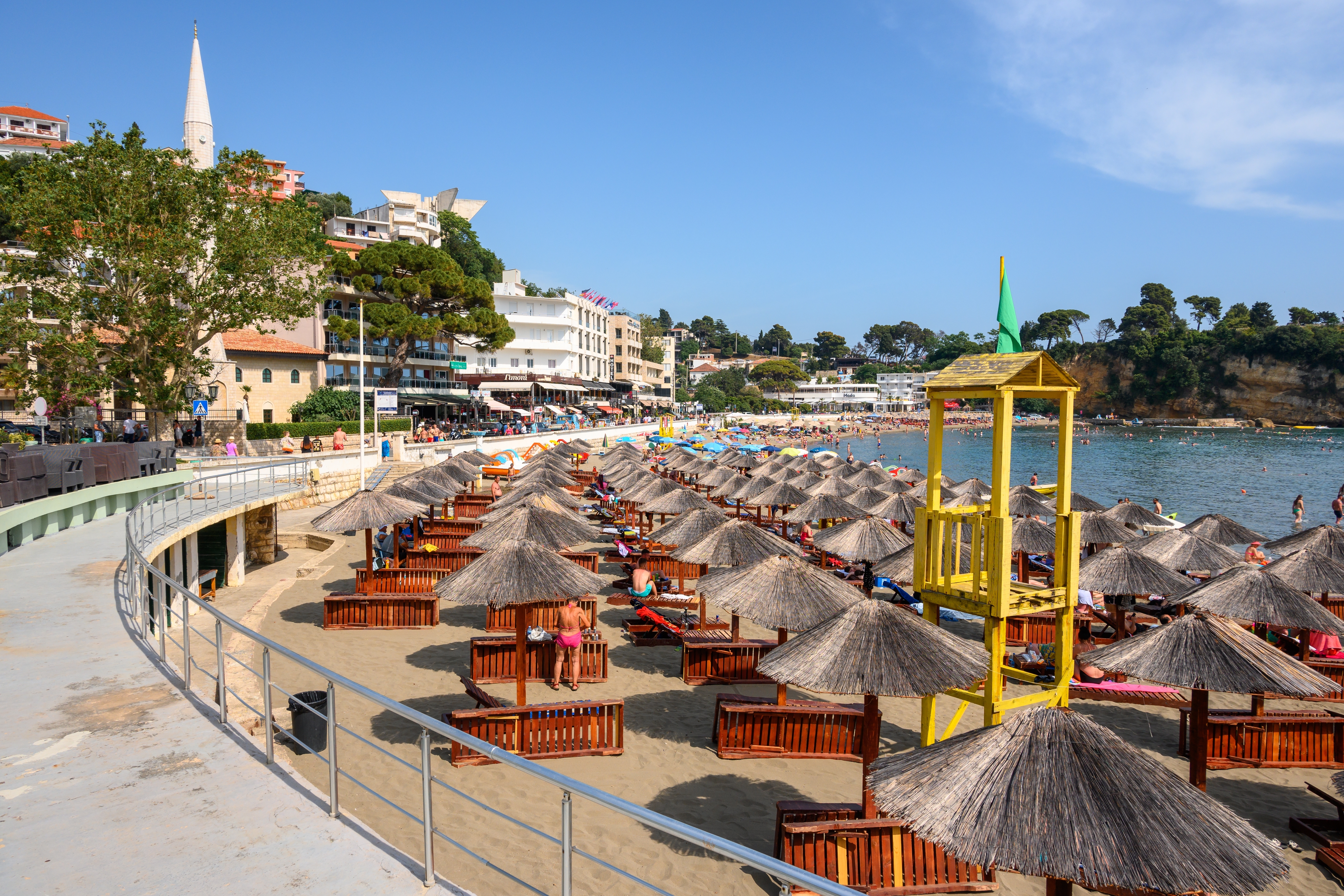 Ulcinj,,Montenegro,-,June,4,,2022:,Sandy,Town,Beach,In
