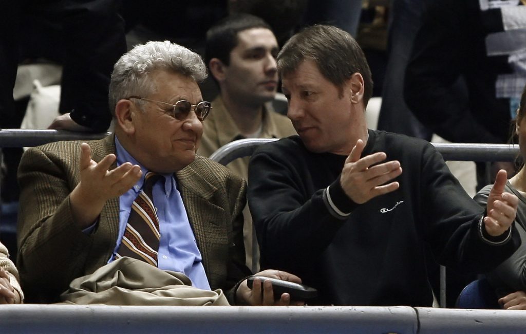 Sport Kosarka Crvena Zvezda Real Madrid Red Star Belgrade Serbia Uleb Cup Quarterfinals Ranko Zeravica i Zoran Moka Slavnic 27.2.2007. Foto: Pedja Milosavljevic