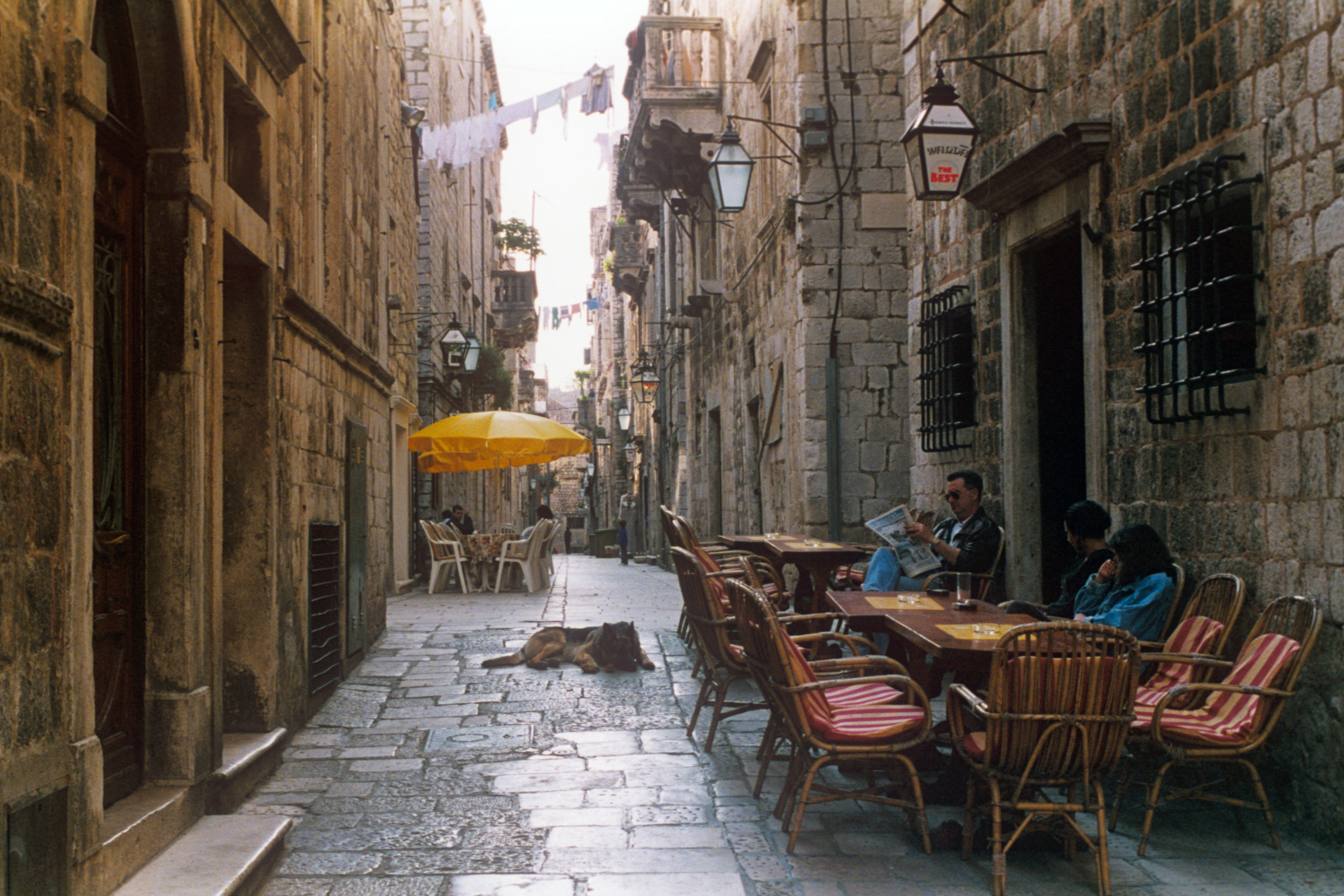 The view of restored streets of coastial resort of Dubrovnik, Croatia, 03 May 1994. Many historical buildings suffered from shelling during the Serbian siege of 1991. EPA/ROBERT RAJTIC