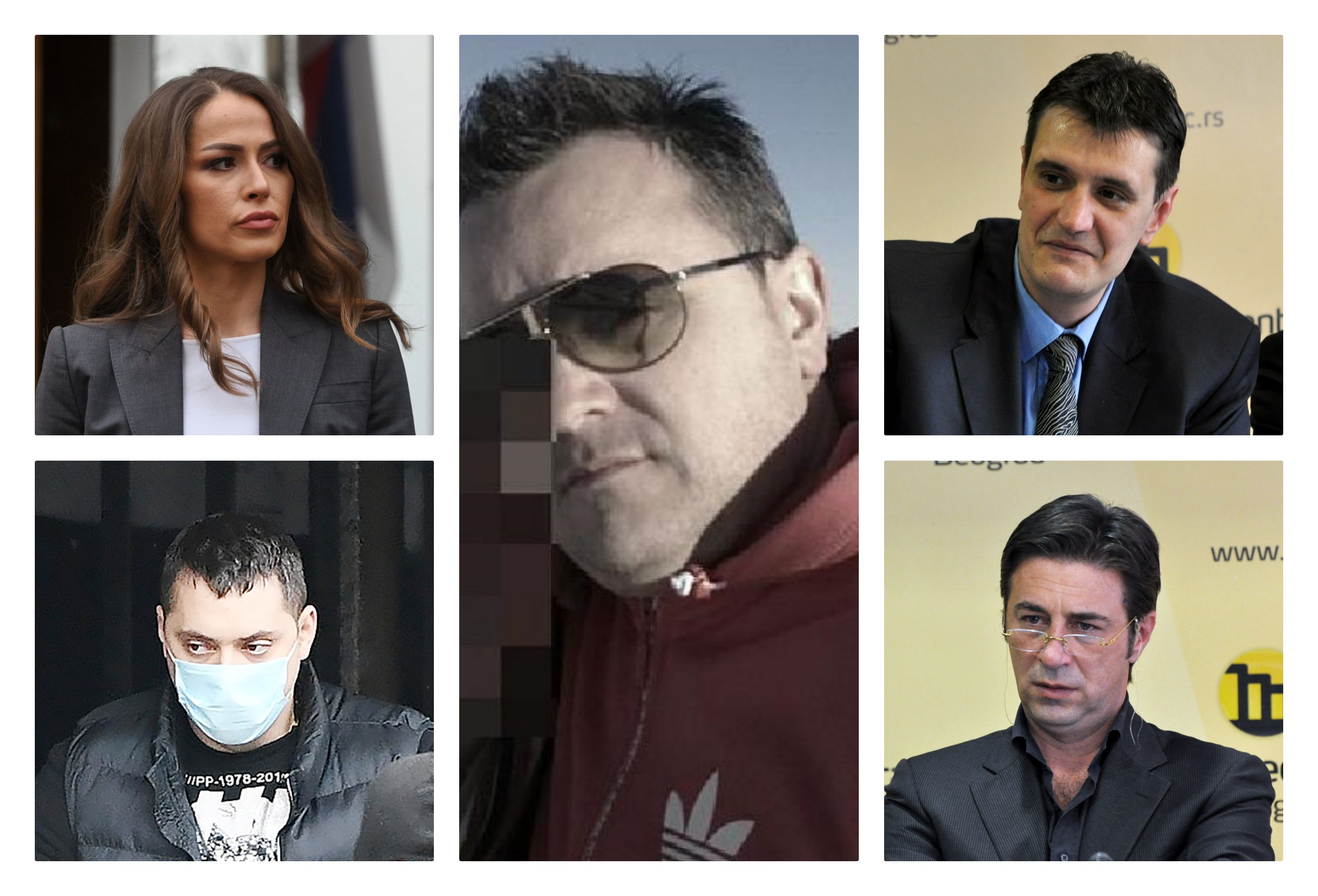 kombo inspektor Dejan Jović i kružići Vladimir Cvijan, advokat Miša Ognjanović, Veljko Belivuk i Dijana Hrkalović