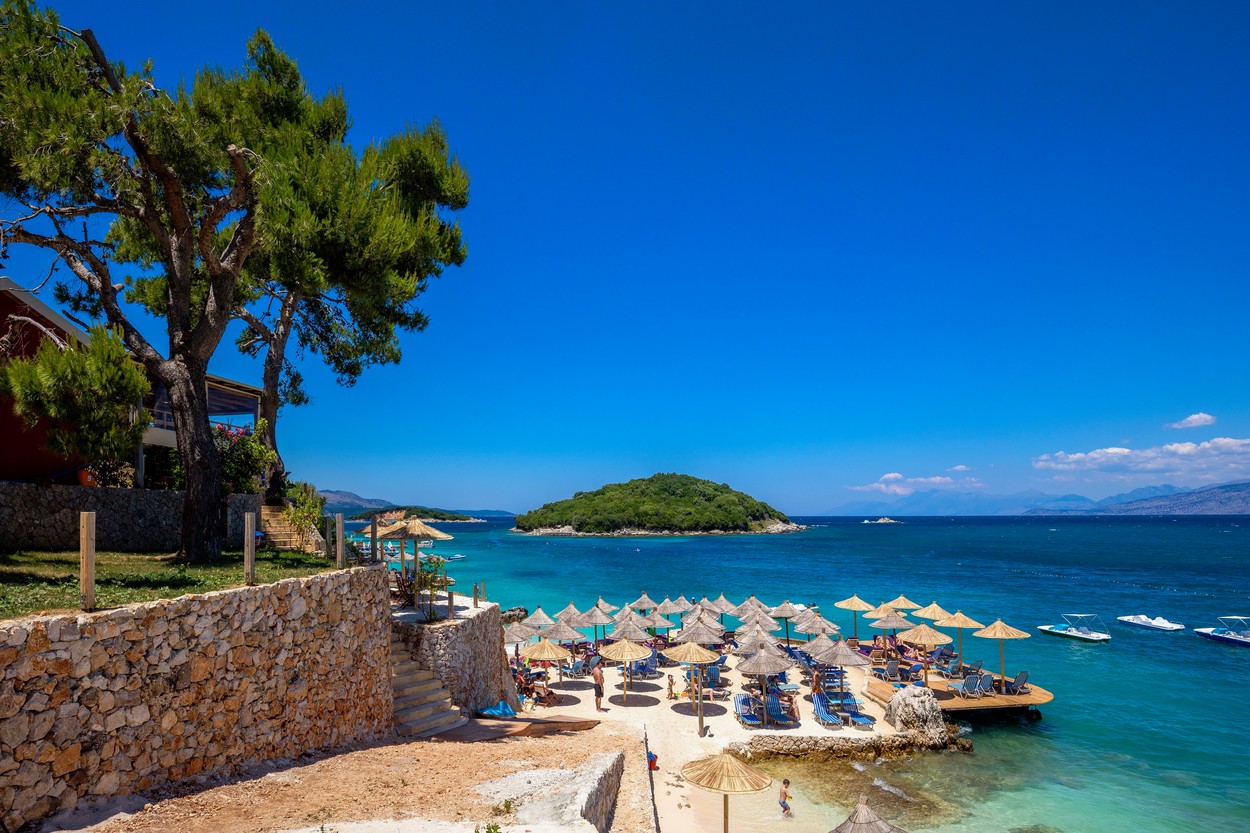 Tre Ishujt Beach, Ksamil, South coast, Albania, Europe,Image: 416199016, License: Rights-managed, Restrictions: , Model Release: no, Credit line: ProCip / robertharding / Profimedia