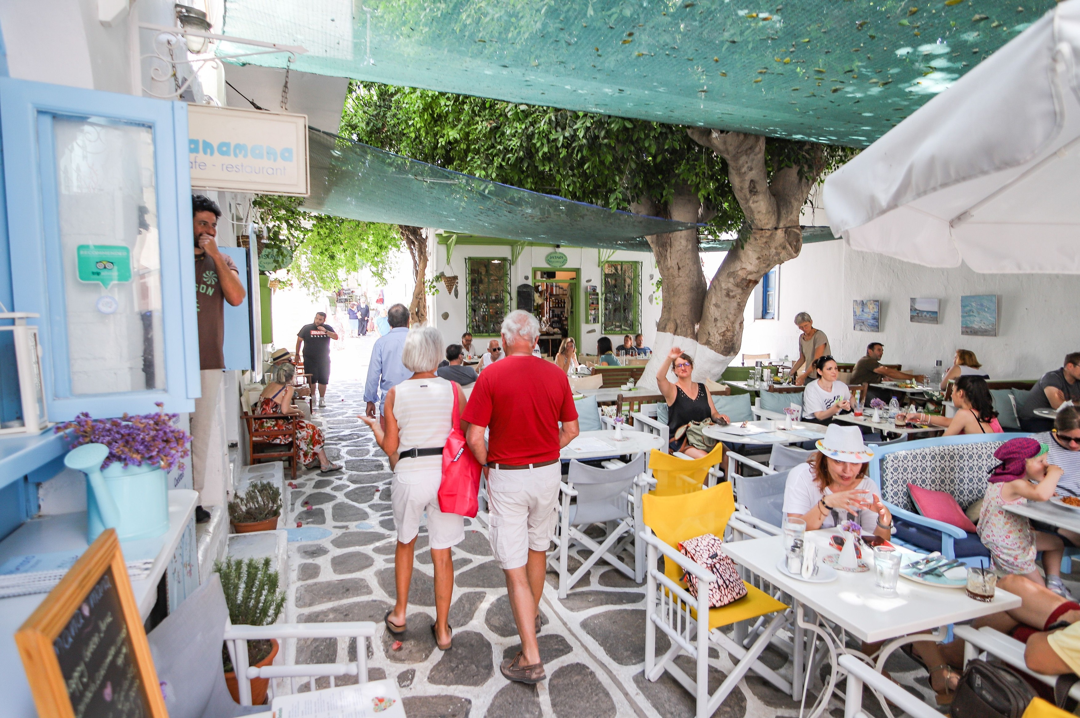 Parikia Town In Paros Island, Greece, Paroikia - 08 Jun 2019